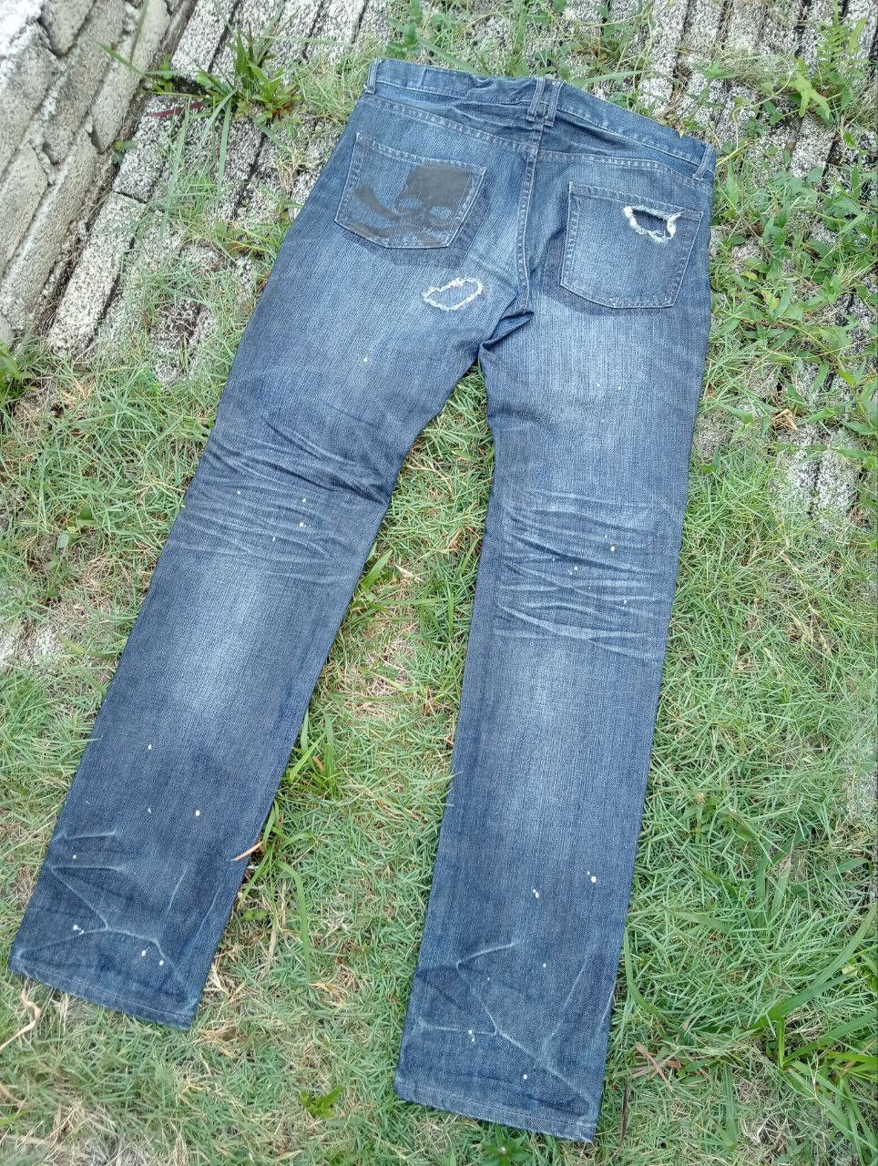 Roen Vintage Roen X Semantic Design Skulls Jeans Size US 35 - 13 Thumbnail