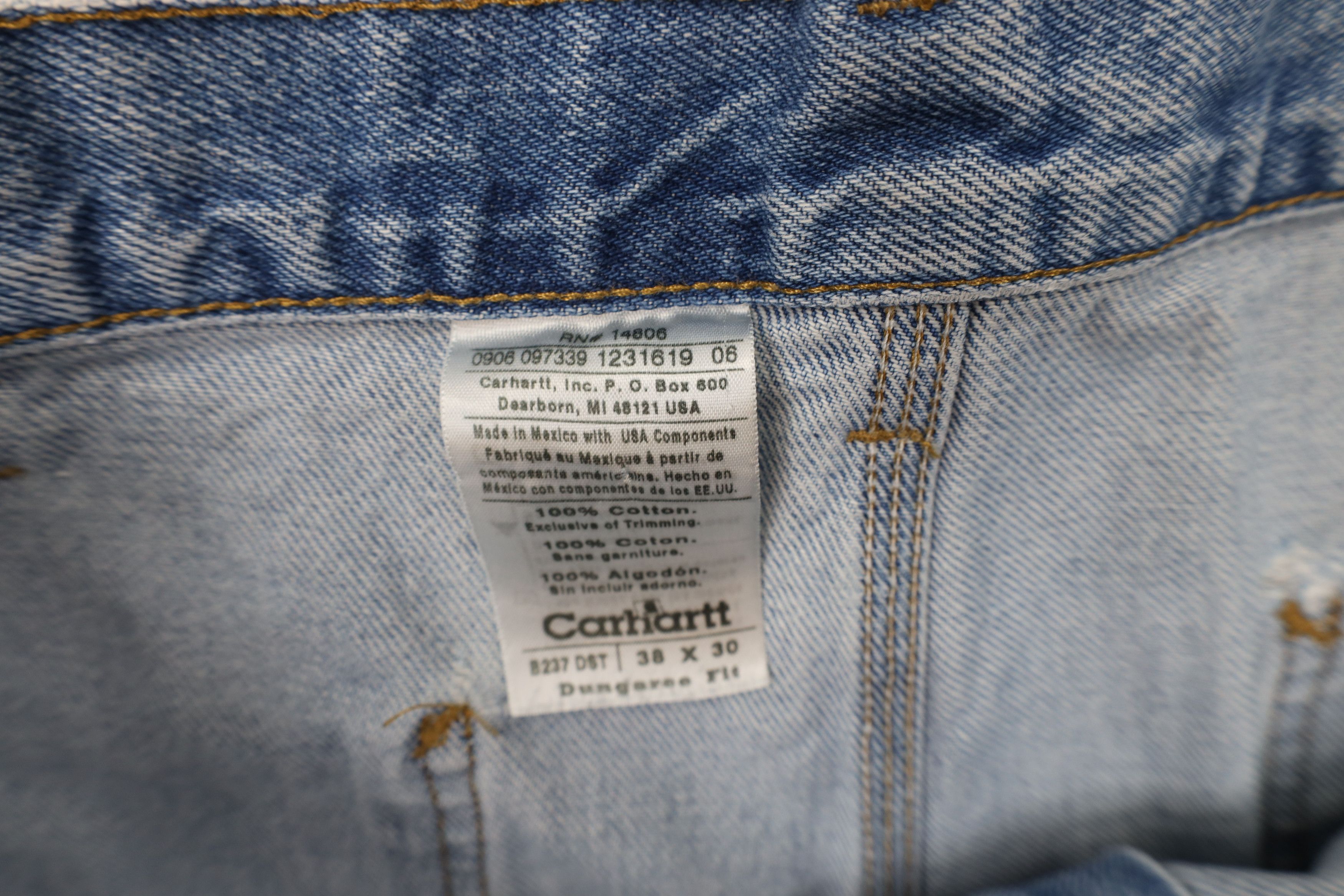 Carhartt Vintage Y2K Carhartt Spell Out Wide Leg Dungaree Denim Jeans Size US 38 / EU 54 - 9 Thumbnail