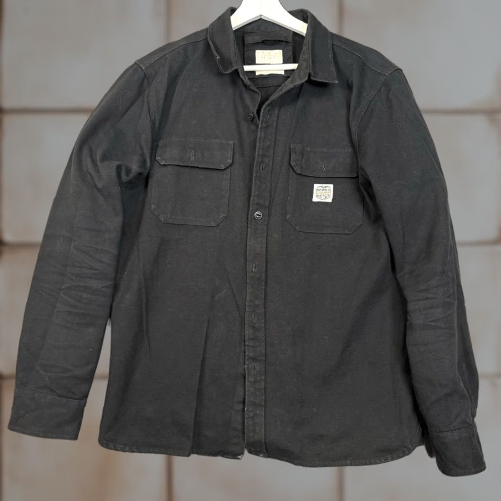 Huf Huf Mfg Co Worldwide Denim Shirt Jacket Button Front Black M Mens Jeans Shirt Jacket Denim Style Size US M / EU 48-50 / 2 - 1 Thumbnail