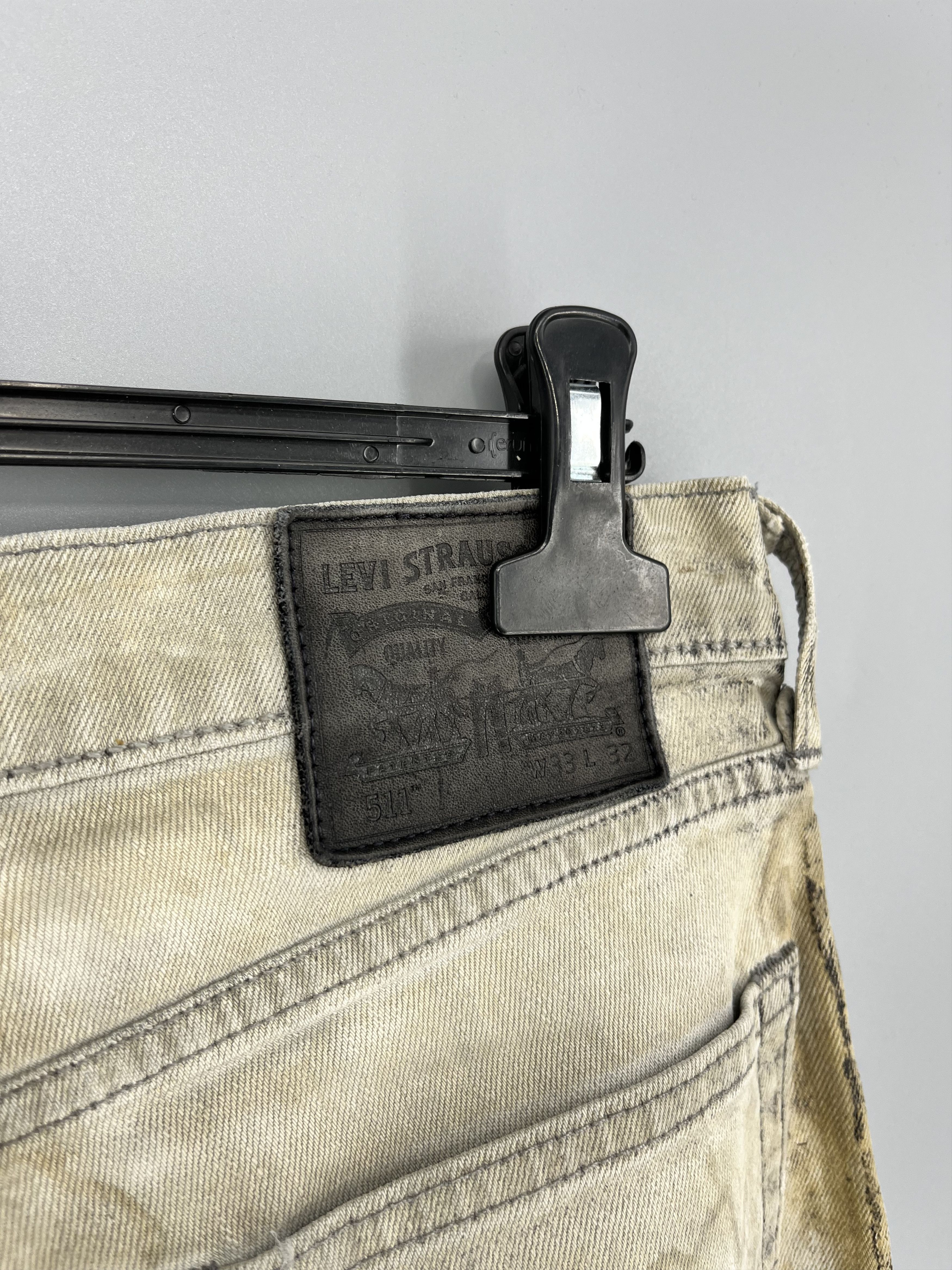 Levi's Vintage Levis 511 Beige Dirty Jeans Levi's Faded Denim Size US 33 - 15 Thumbnail
