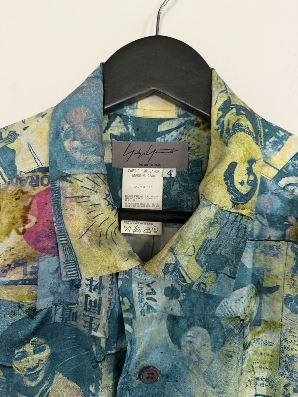 Yohji Yamamoto SS2004 Runway Taisho Portrait Silk Shirt Size US XL / EU 56 / 4 - 5 Thumbnail