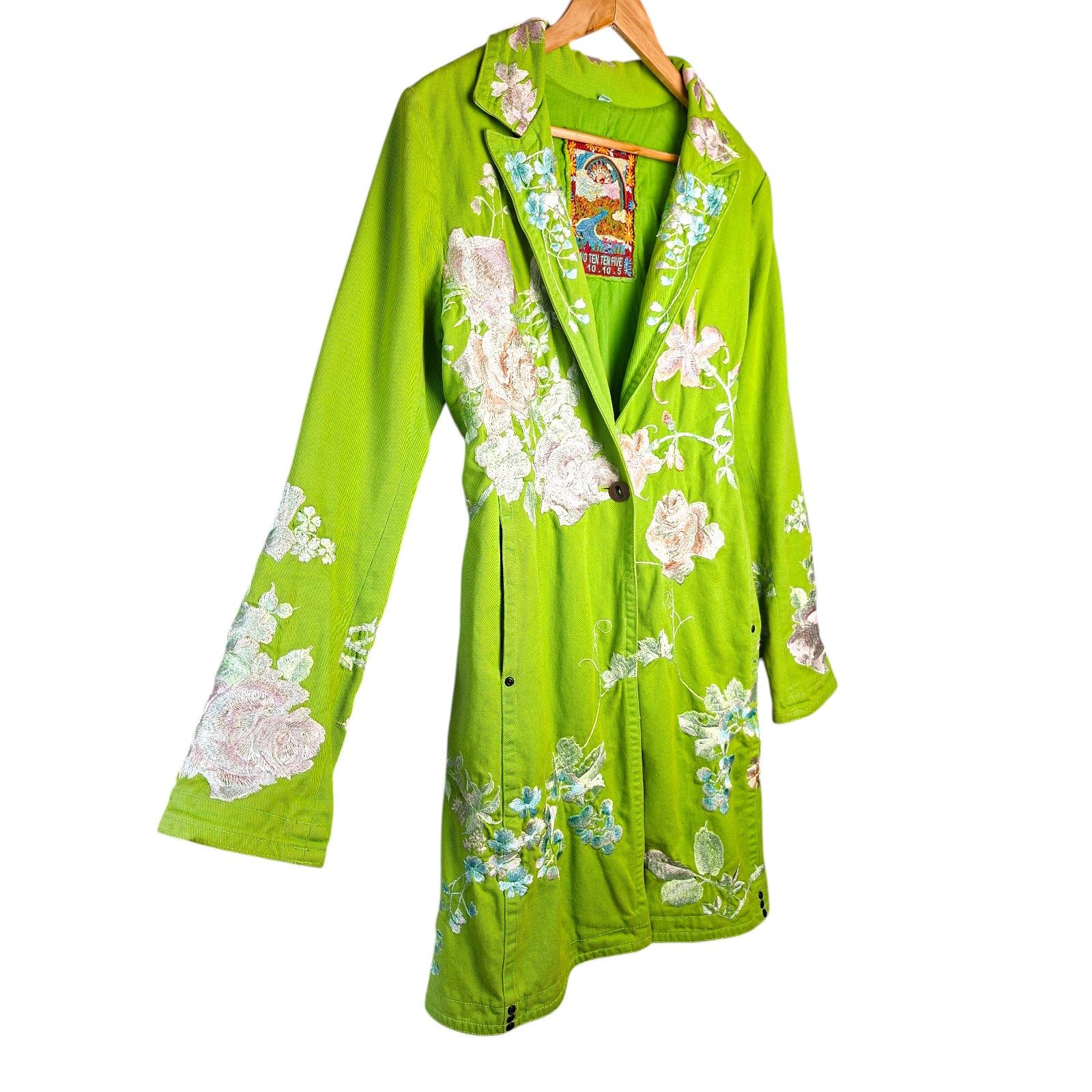 Johnny Was Johnny Was BIYA Two Ten Ten Five Embroidered Trench Coat Size M / US 6-8 / IT 42-44 - 2 Thumbnail