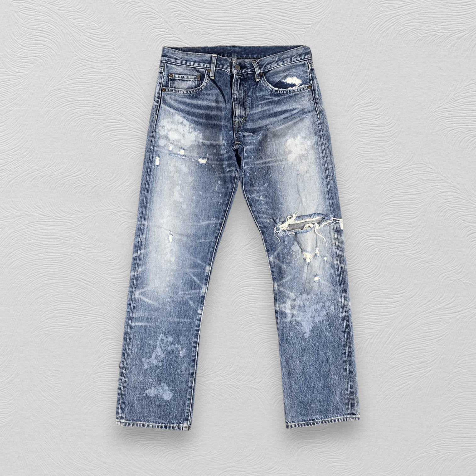 RNA Jeans Asid Wash Distressed Denim KJ752