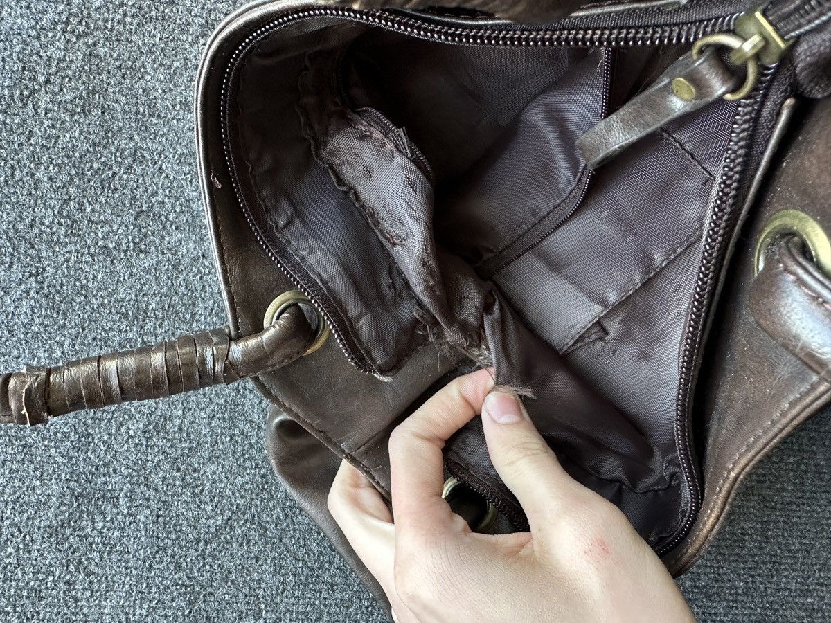 Other 🚨Y2K AVANT-GARDE🚨 LEATHER ZIP Japan style hand bag 90s Size ONE SIZE - 14 Thumbnail