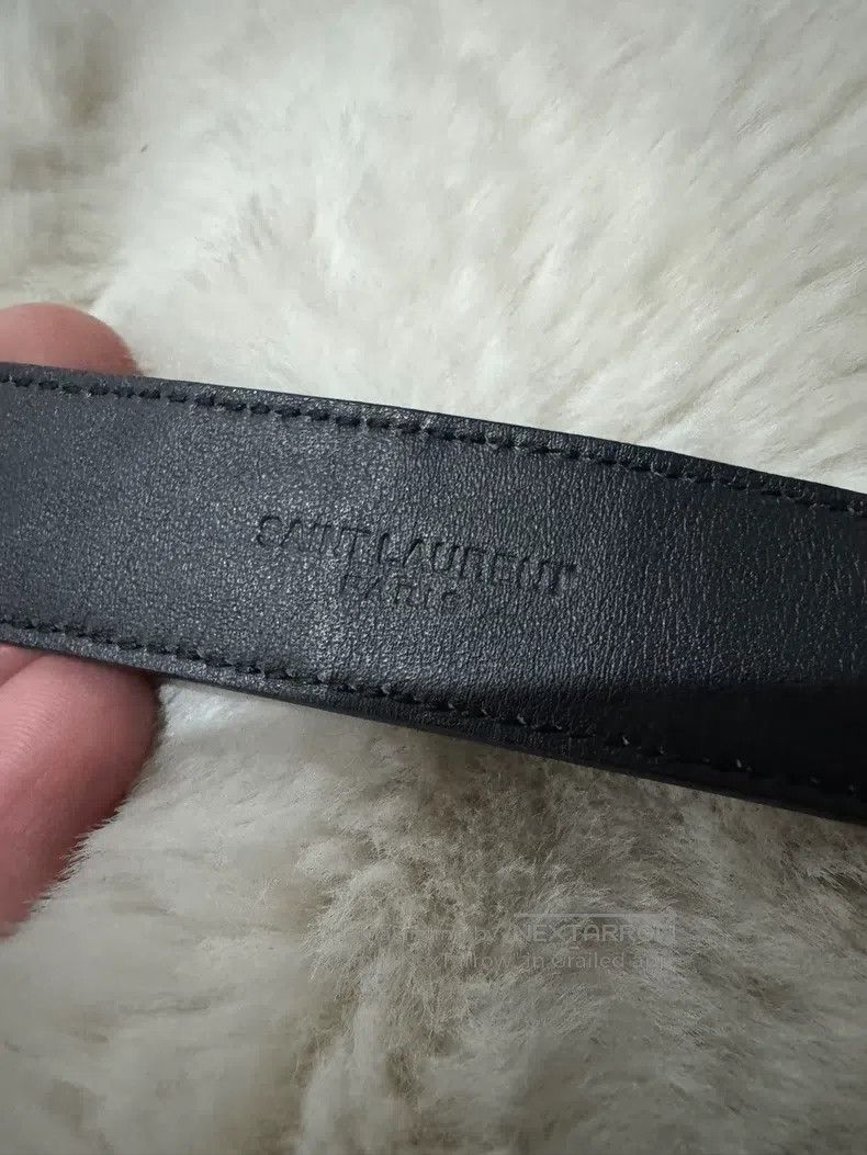 Saint Laurent Paris Saint Laurent Paris size 70 Large Embossed Belt Size ONE SIZE - 4 Thumbnail
