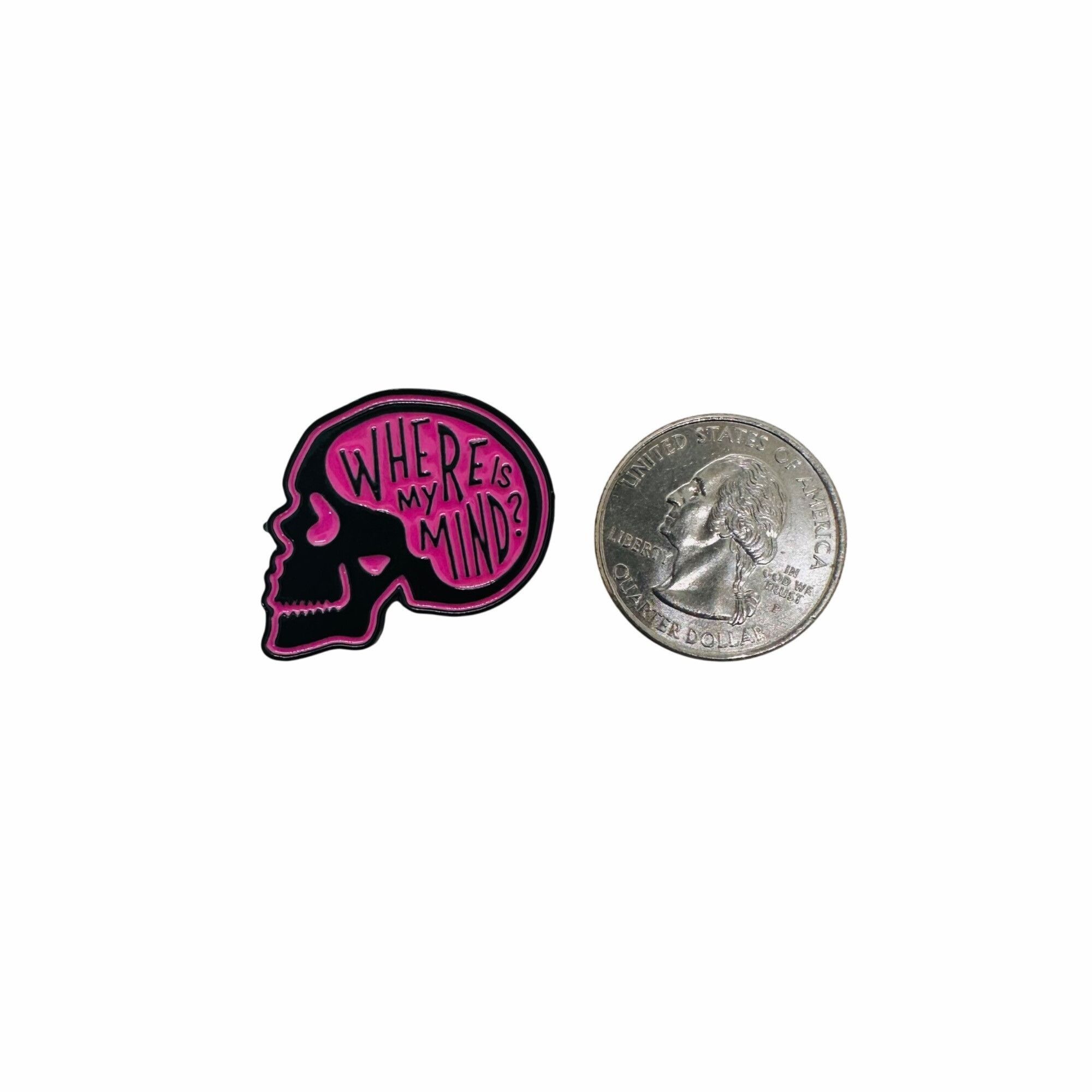 Other ⭐NEW enamel pin brooch off skull that says WHERE IS MY MIND? Size ONE SIZE - 5 Thumbnail
