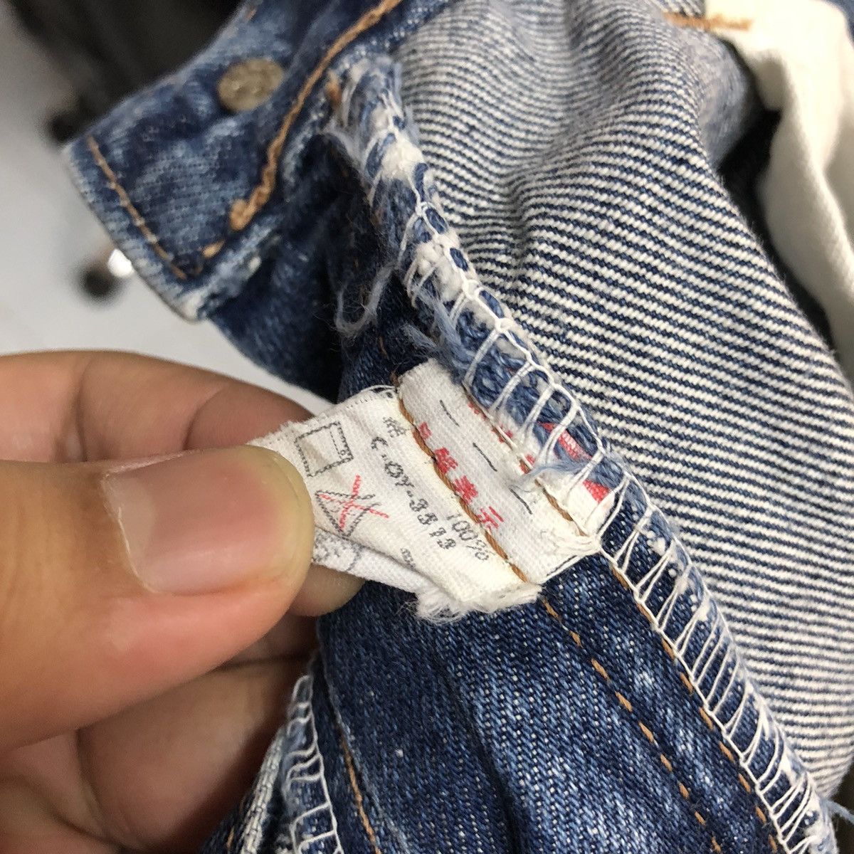 Big John Big John Blue vintage ripped Denim Pants #A2131 Size US 29 - 20 Thumbnail