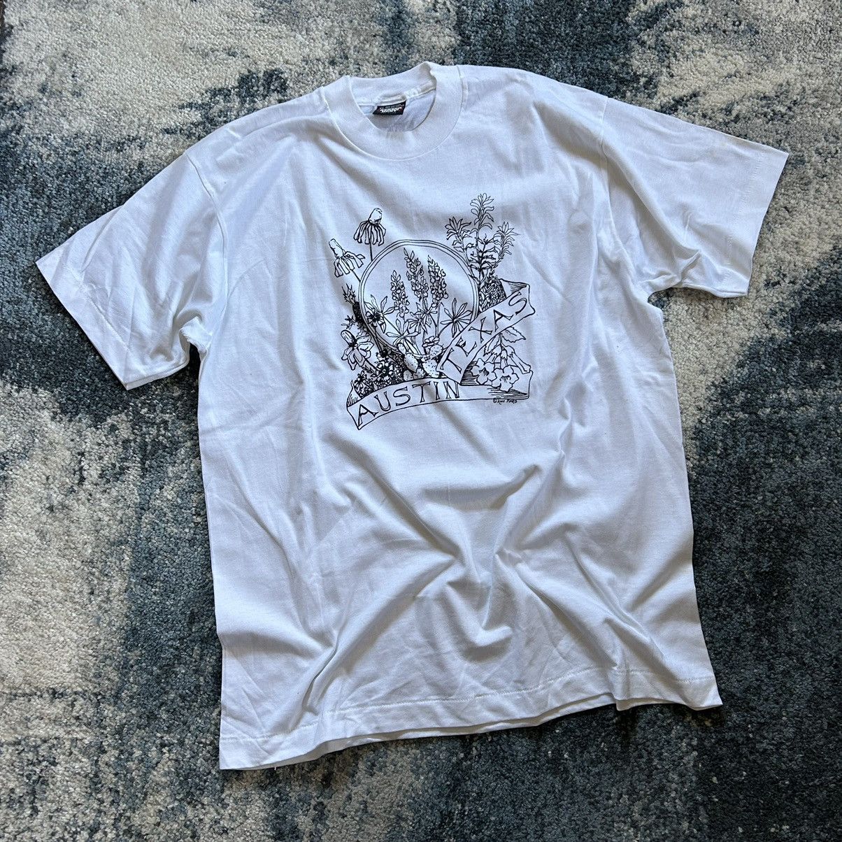 Vintage 90s AUSTiN TEXAS HiGH NECK SiNGLE STiTCH SOUVENiR TEE Size US XL / EU 56 / 4 - 1 Thumbnail