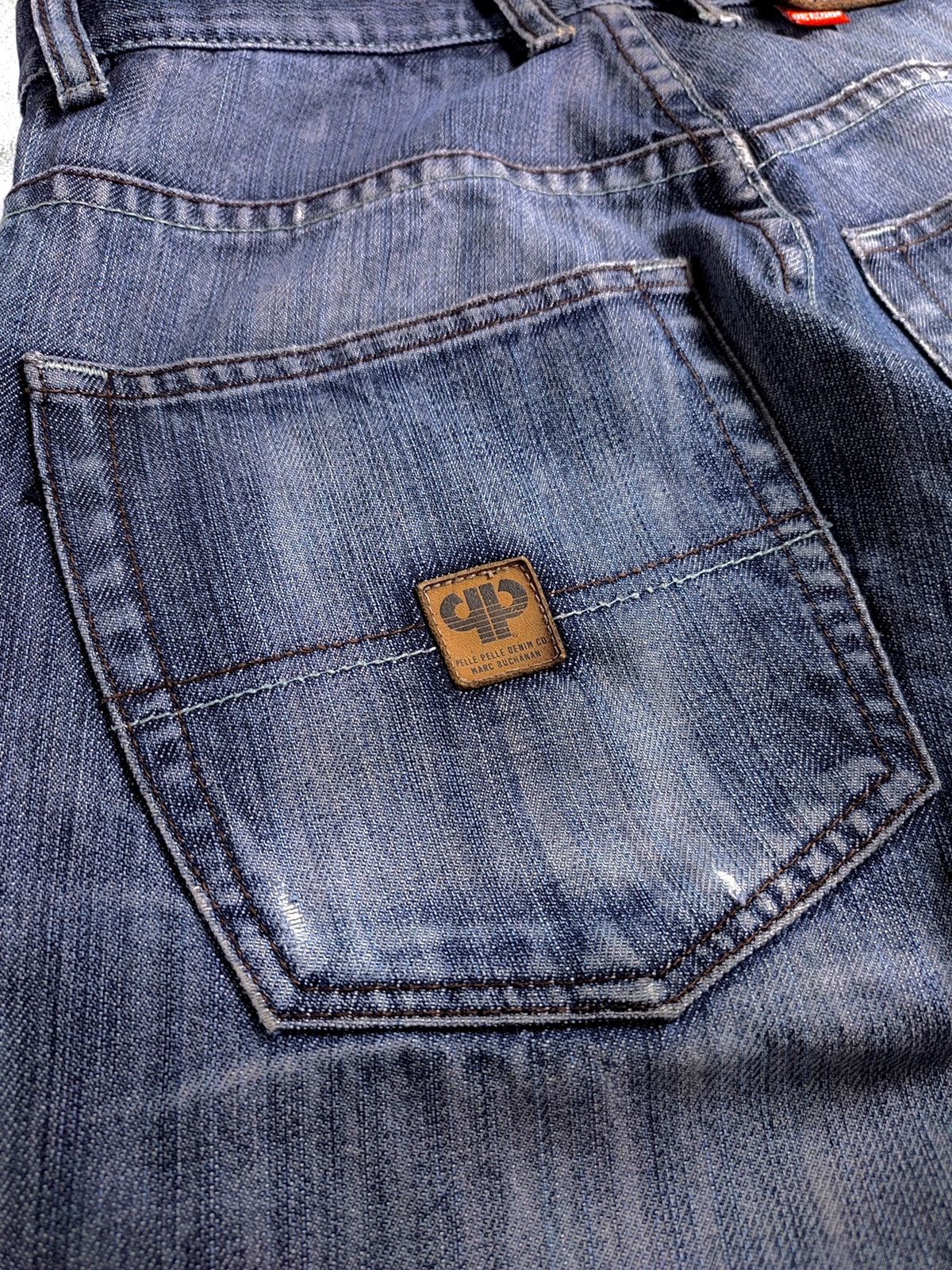 Pelle Pelle Y2K Pelle Pelle Straight Fit Distressed Denim Jeans Size US 30 / EU 46 - 11 Thumbnail