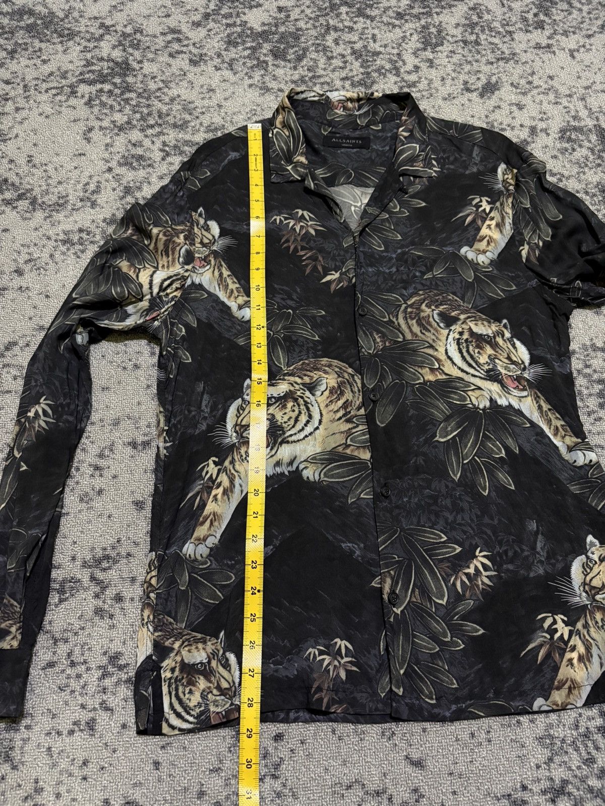 Allsaints × Japanese Brand × Vintage Allsaints pattern tiger ifsixwasnine button shirt Size US M / EU 48-50 / 2 - 11 Thumbnail