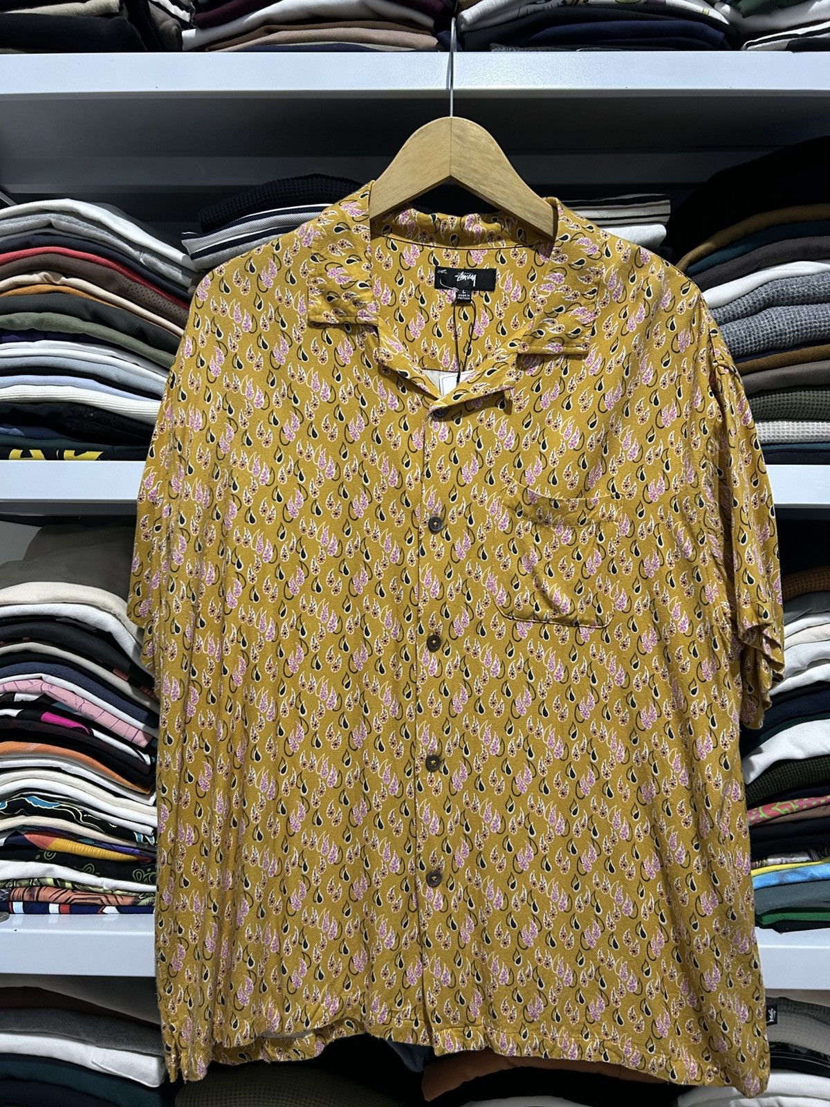 Stussy Stussy Paisley Tears shirt mustard Size US L / EU 52-54 / 3 - 1 Thumbnail