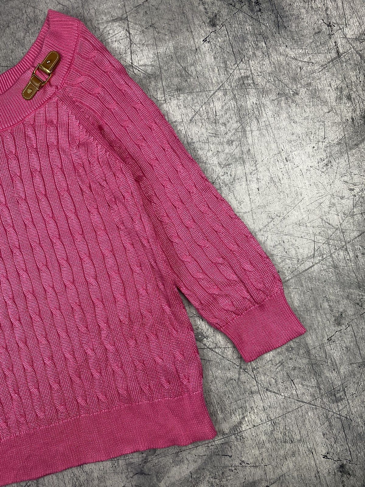 Polo Ralph Lauren Lauren Ralph Lauren Pink Sweater 3/4 Sleeves Scoop Neck Size XL / US 12-14 / IT 48-50 - 4 Thumbnail
