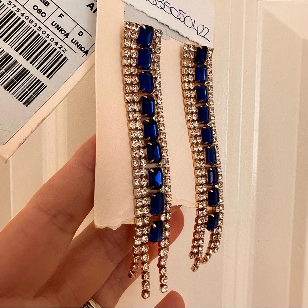 Designer Intrend by Max Mara Dangle Earrings with Rhinestones Size ONE SIZE - 5 Thumbnail
