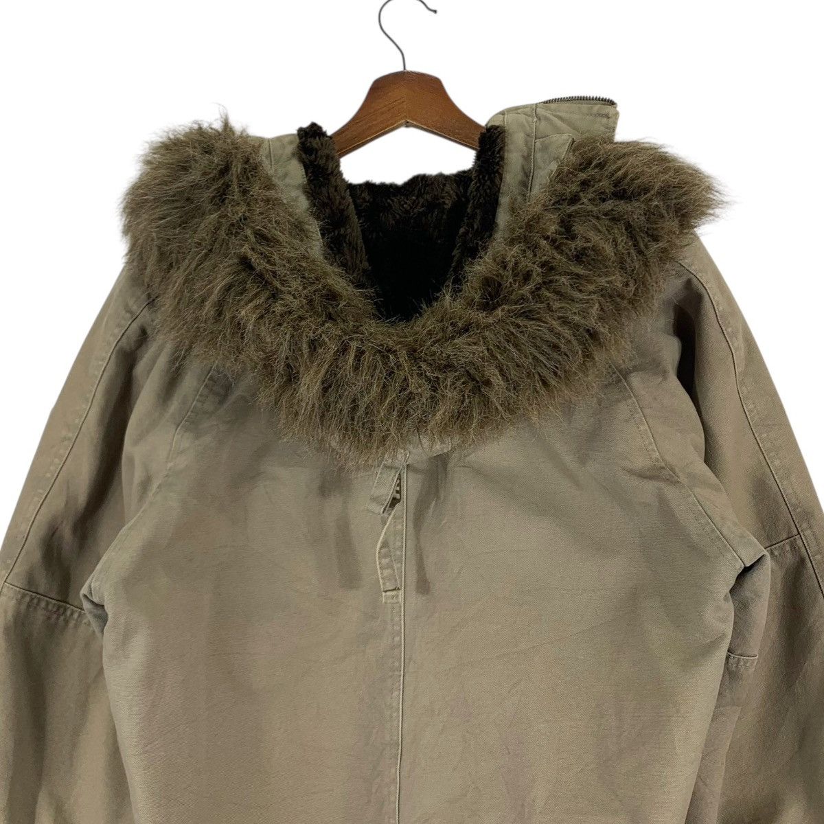 Japanese Brand × Oshkosh × Vintage Vintage Oshkosh Fur Hooded Jacket Size US M / EU 48-50 / 2 - 14 Thumbnail