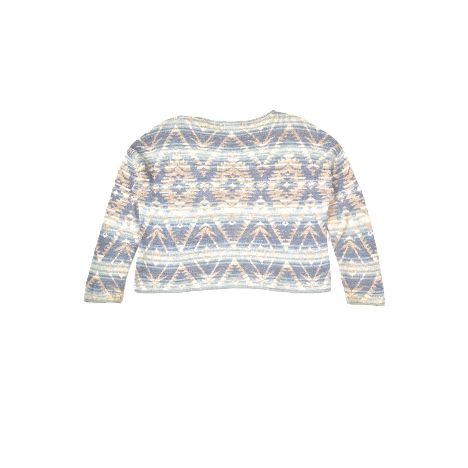 Ralph Lauren Denim & Supply Ralph Lauren Aztec Pattern Blue Cotton Pullover Sweater M Women XS-XXL? Size M / US 6-8 / IT 42-44 - 6 Thumbnail