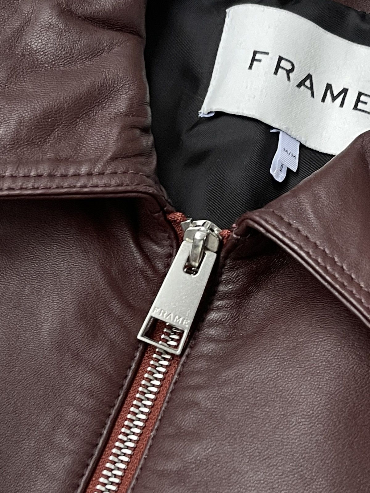 Frame !DS! SS23 Frame Burgundy Red Leather Jacket Size US M / EU 48-50 / 2 - 19 Thumbnail