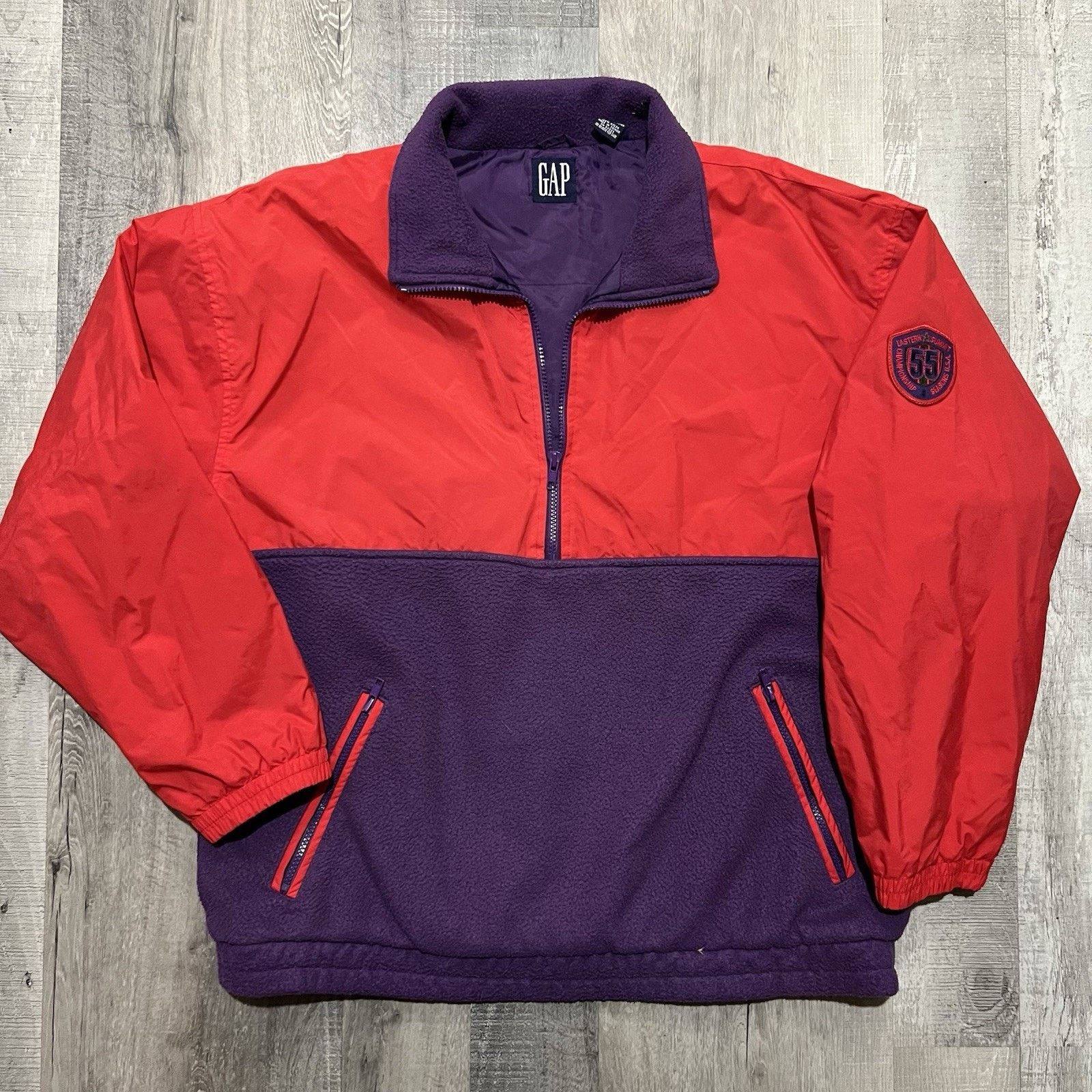 Gap VTG Gap 90s Eastern Summit Championship Hybrid Fleece Jacket Size US L / EU 52-54 / 3 - 1 Thumbnail