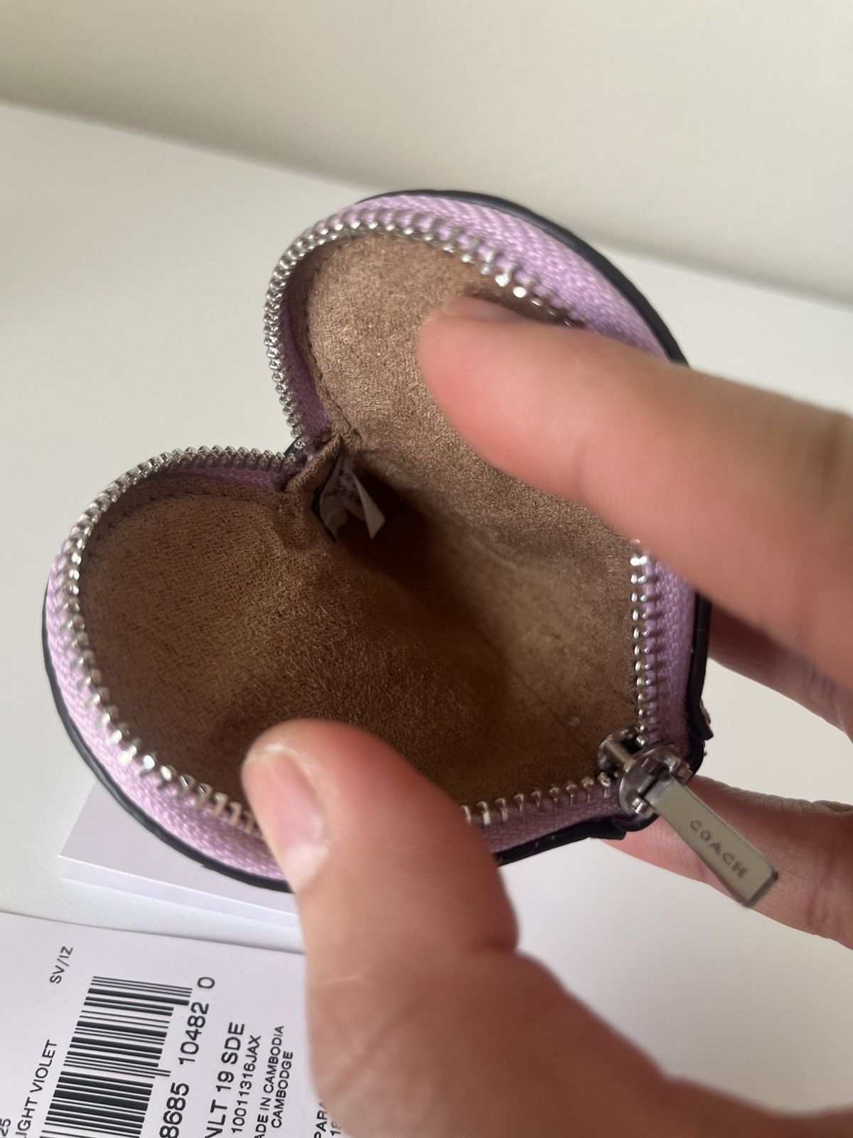 Coach Coach Heart Bag Charm In Signature Leather With Heart Charm Size ONE SIZE - 4 Thumbnail