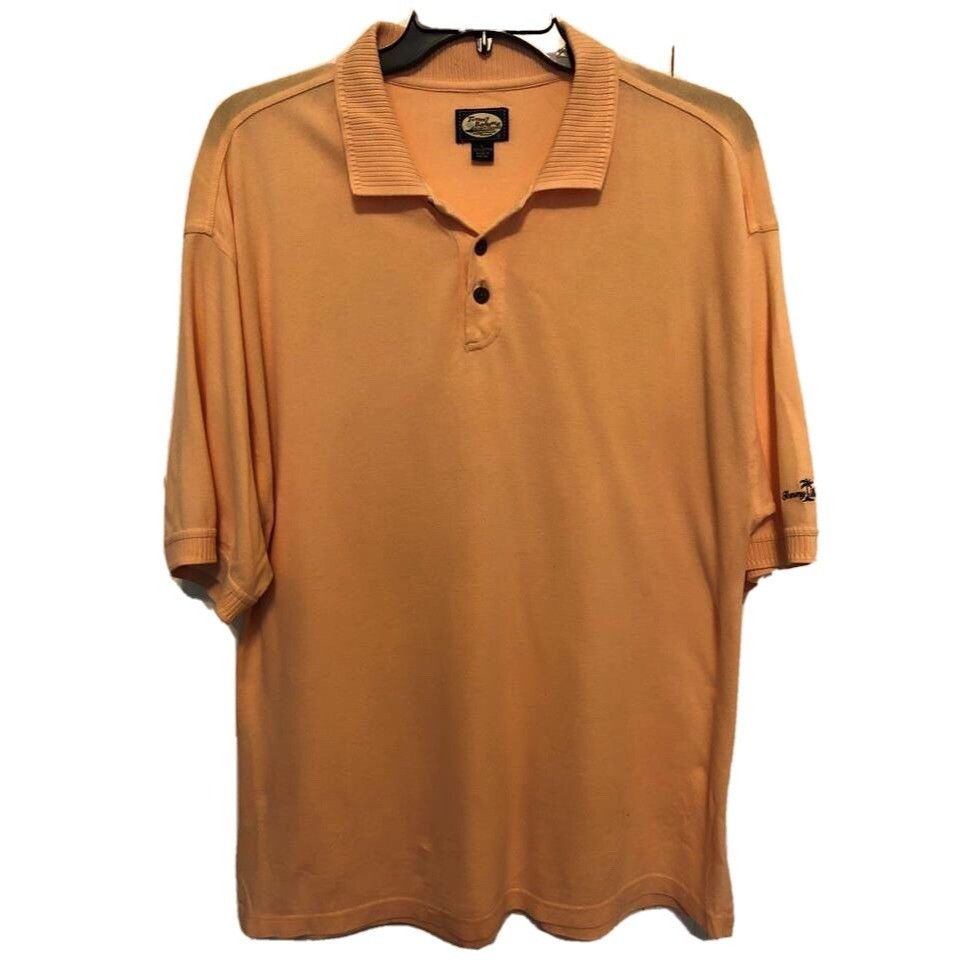 Tommy Bahama Tommy Bahama Peach Large Polo Shirt 100% Cotton Size US L / EU 52-54 / 3 - 1 Thumbnail