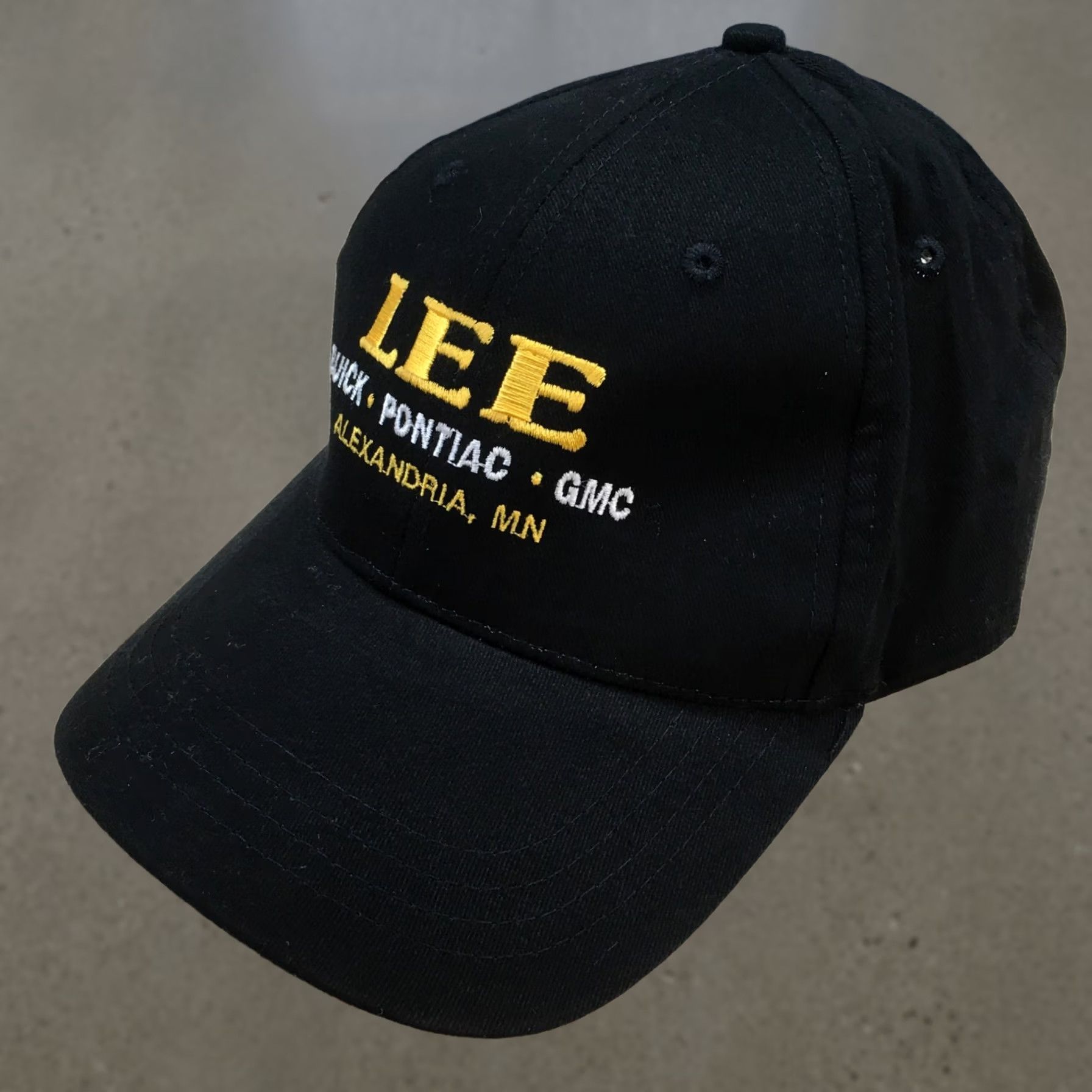 Lee LEE Alexandria MN Baseball Cap Hat Mens Black Embroidered Logo Curved Brim Size ONE SIZE - 1 Thumbnail