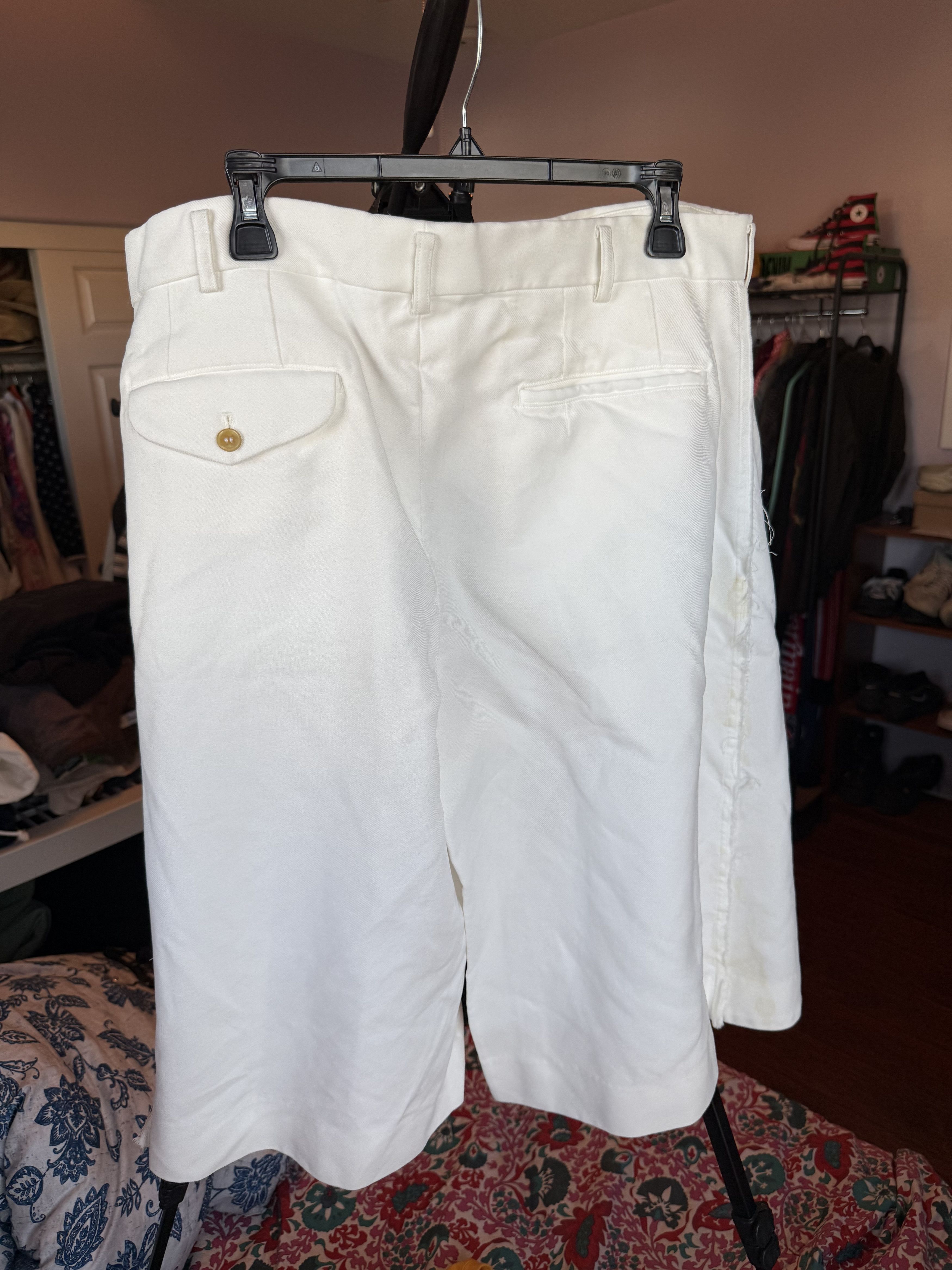 Comme des Garcons Comme des Garçons Homme Plus White Cotton Shorts Size XL Size US 36 / EU 52 - 6 Thumbnail