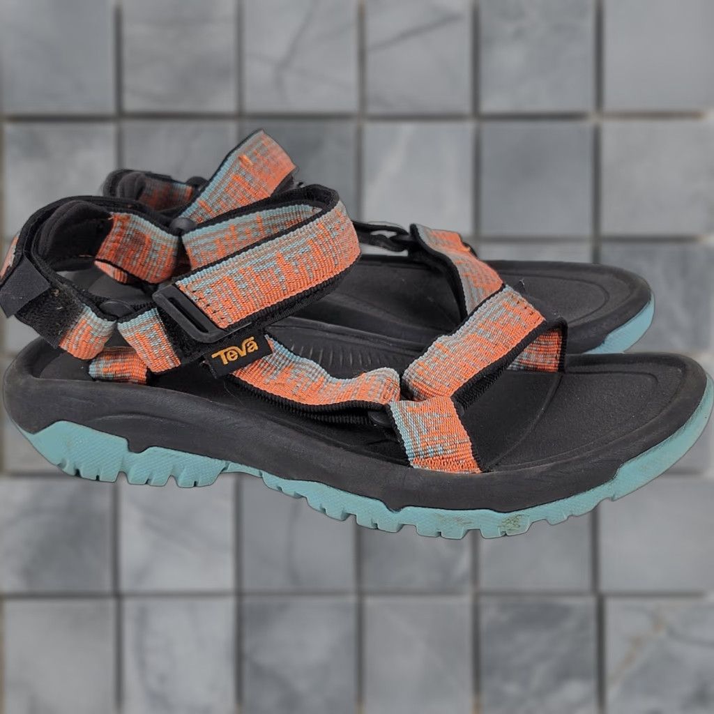 Teva TEVA WOMEN SANDAL HURRICANE XLT2 ORANGE/BLUE, 5, MEDIUM, WATER FRIENDLY, ARCH SUPPORT, Hook & Loop, Nylon, Sports Sandals, Womens Size US 5.5 / IT 35.5 - 1 Thumbnail