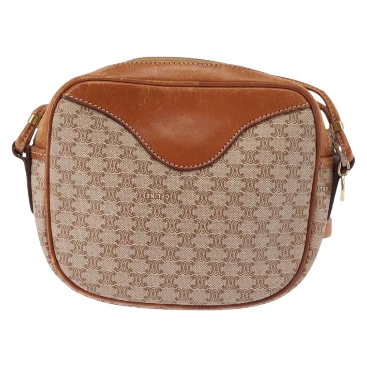 Celine CELINE Macadam Canvas Shoulder Bag Pvc Beige Gold Size ONE SIZE - 3 Thumbnail