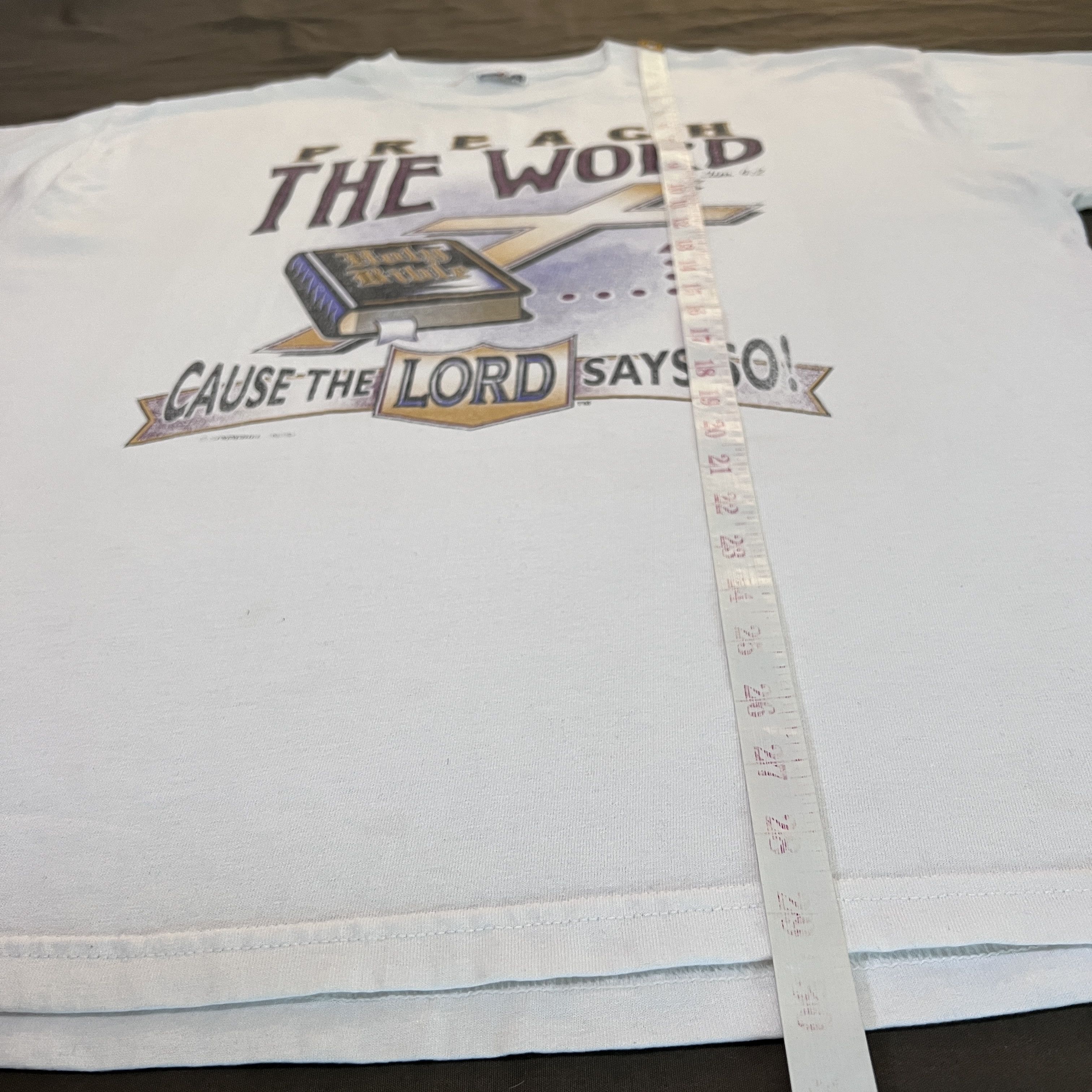 Vintage Vintage Y2K Preach the Word Bible Holy God Jesus Tee 2XL Size US XXL / EU 58 / 5 - 10 Thumbnail