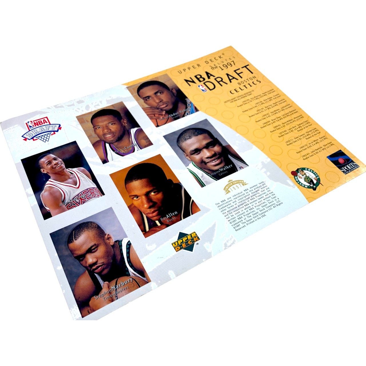 NBA Boston Celtics 1997 NBA Draft Upper Deck Card Size ONE SIZE - 4 Thumbnail