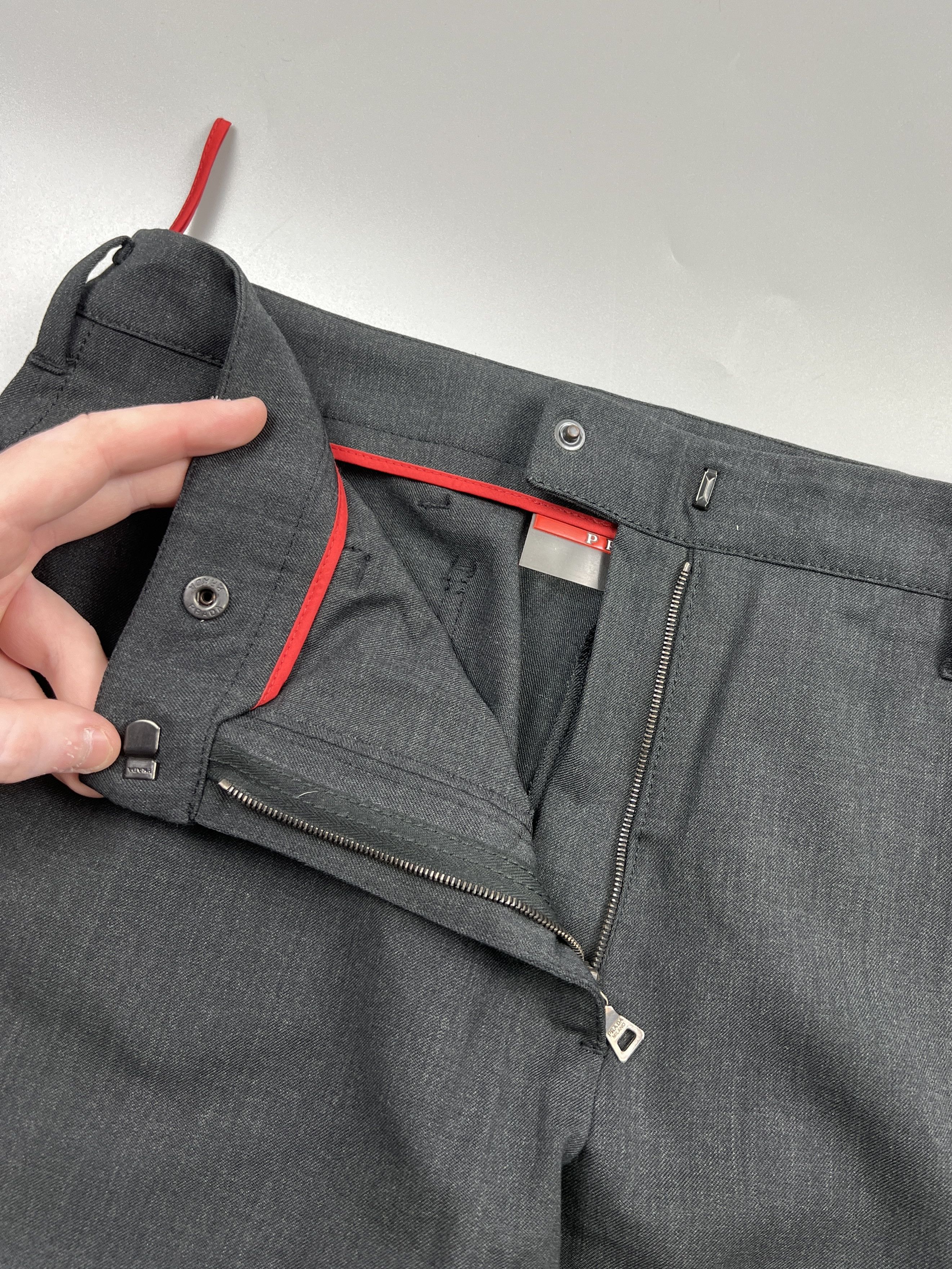 Prada Prada Red Tab Wool Blend Formal Trousers (Y0858) Size 30" / US 8 / IT 44 - 4 Thumbnail