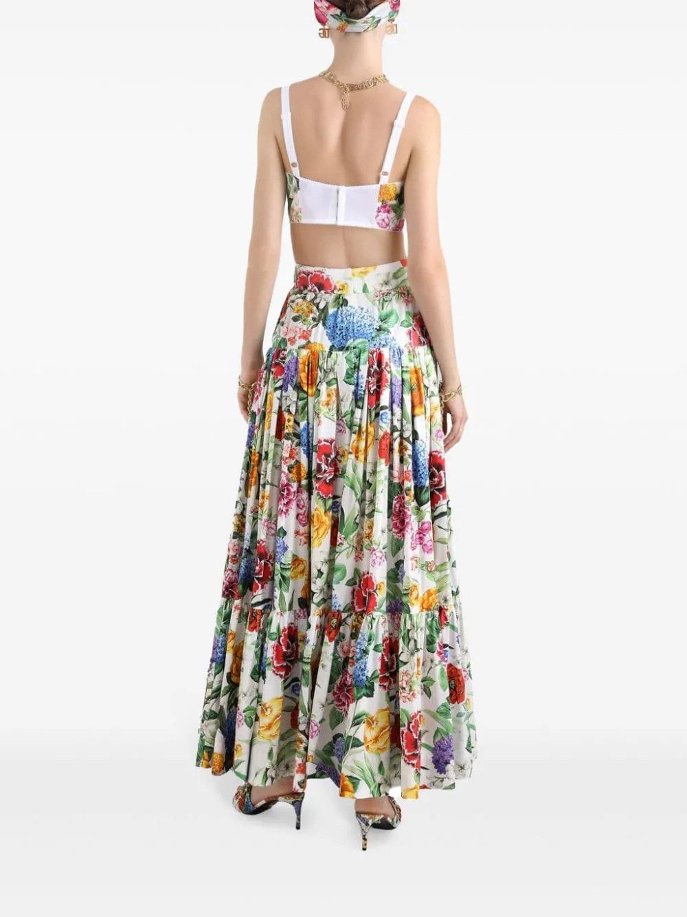 Dolce & Gabbana o1s22i1n0225 Floral Long Skirt in Multicolor Size 28" / US 6 / IT 42 - 3 Thumbnail
