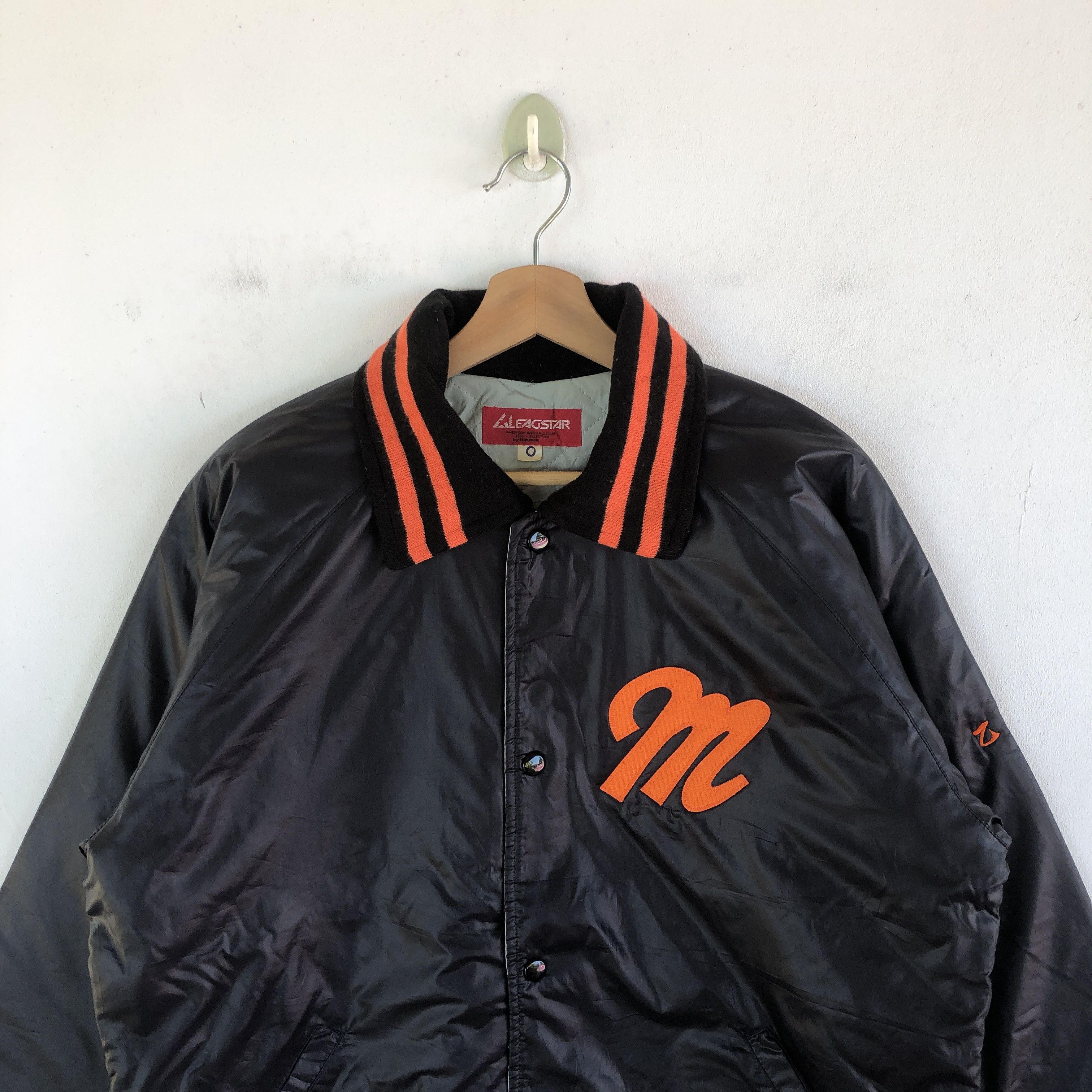 Japanese Brand × Vintage Vintage Japanese Leagstar Baseball Jacket Varsity Jacket Size US L / EU 52-54 / 3 - 3 Thumbnail