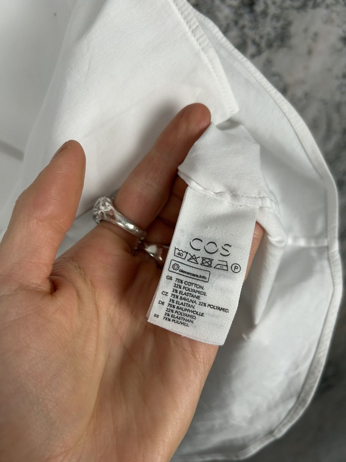 Designer COS White Shirt Basic Minimalist Deconstructed Avant Garde Size US M / EU 48-50 / 2 - 5 Thumbnail