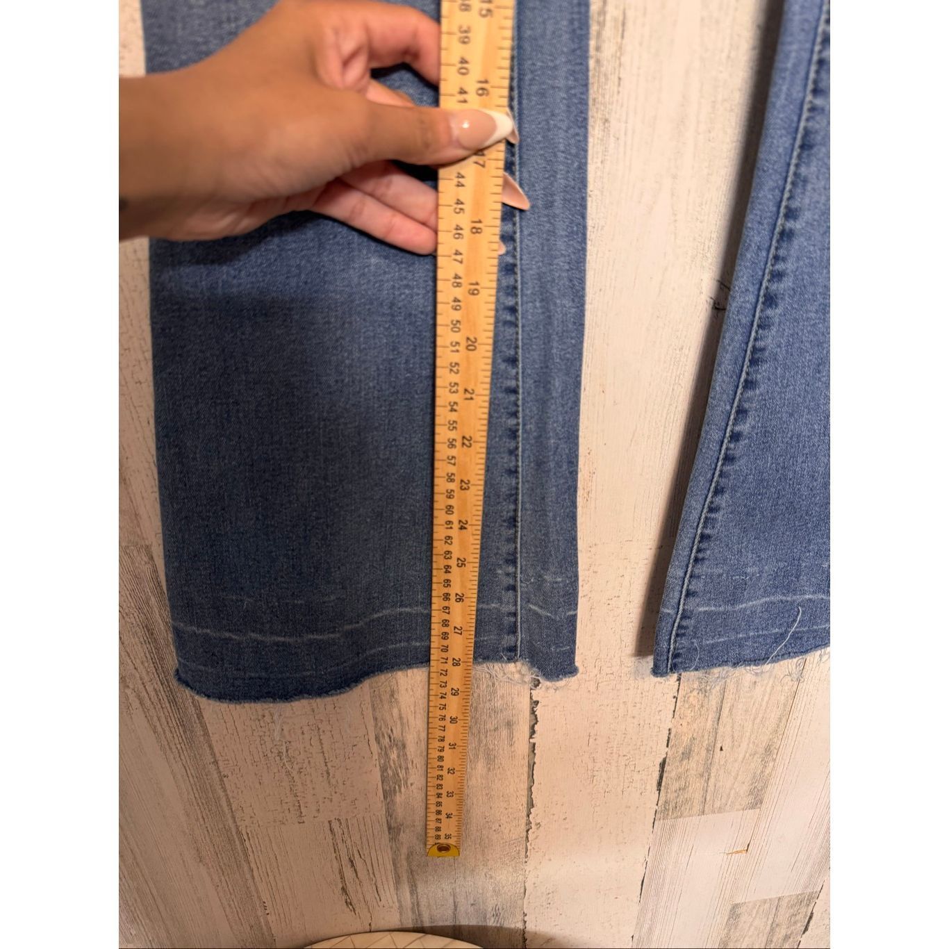 Other Refuge Women’s Medium Wash Flare Jeans Raw Hem – Size M Size 25" / US 0 / IT 36 - 8 Thumbnail
