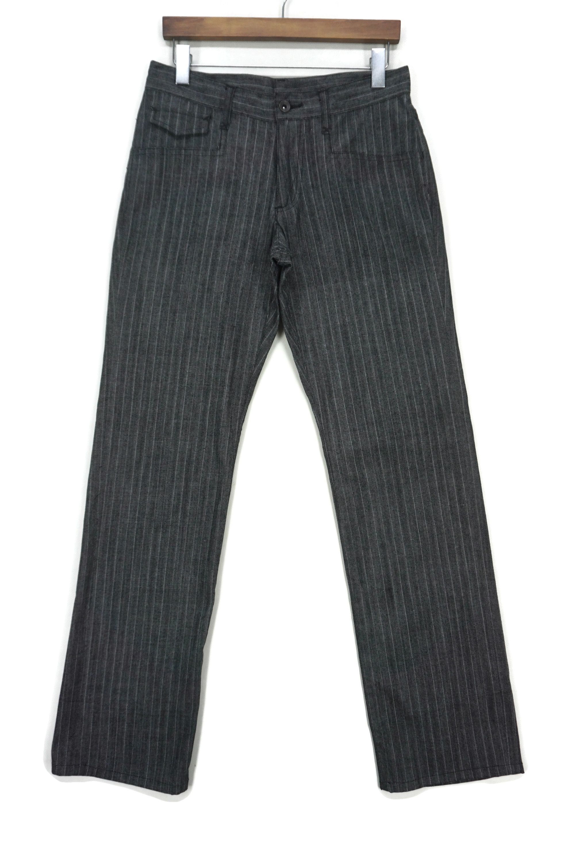 image of Comme Ca Ism x Workers Hickory Jeans Carpenter Workwear Baker Army Dungarees Pants in Black (Size 3