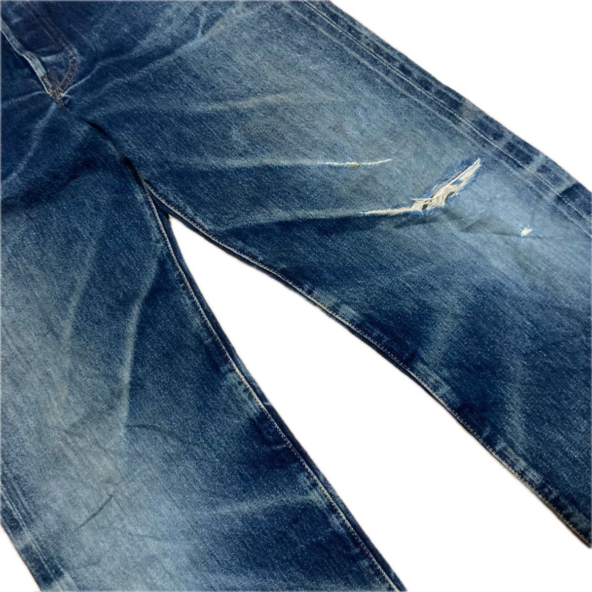 VINTAGE 30x34 LEVI’S BIG E 501XX SELVEDGE DISTRESSED JEANS