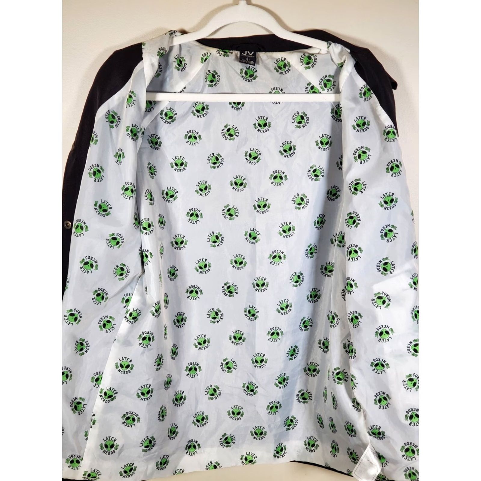 Vintage VINTAGE Jac Vanek Inari Later Nerds Alien Coaches Jacket Windbreaker Women Size L Black Short Size L / US 10 / IT 46 - 6 Thumbnail
