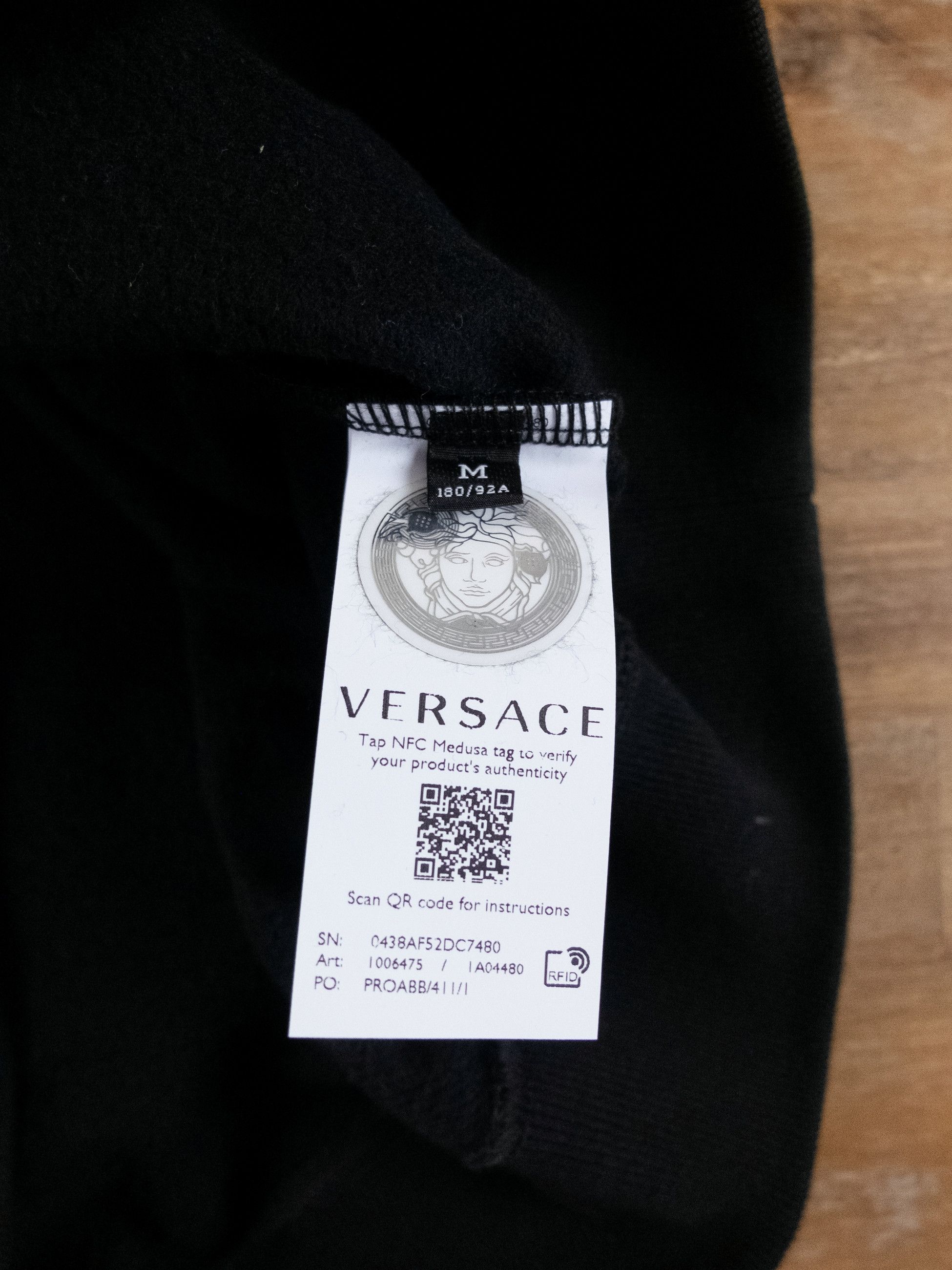 Versace VERSACE black panelled baroque print sweatshirt Medium Size US M / EU 48-50 / 2 - 9 Thumbnail