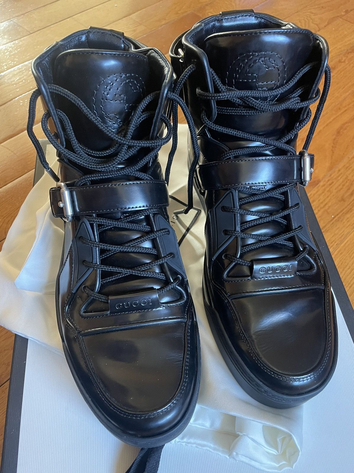 Gucci MENS GUCCI MANGUM HIGH TOPS Size US 8 / EU 41 - 2 Thumbnail