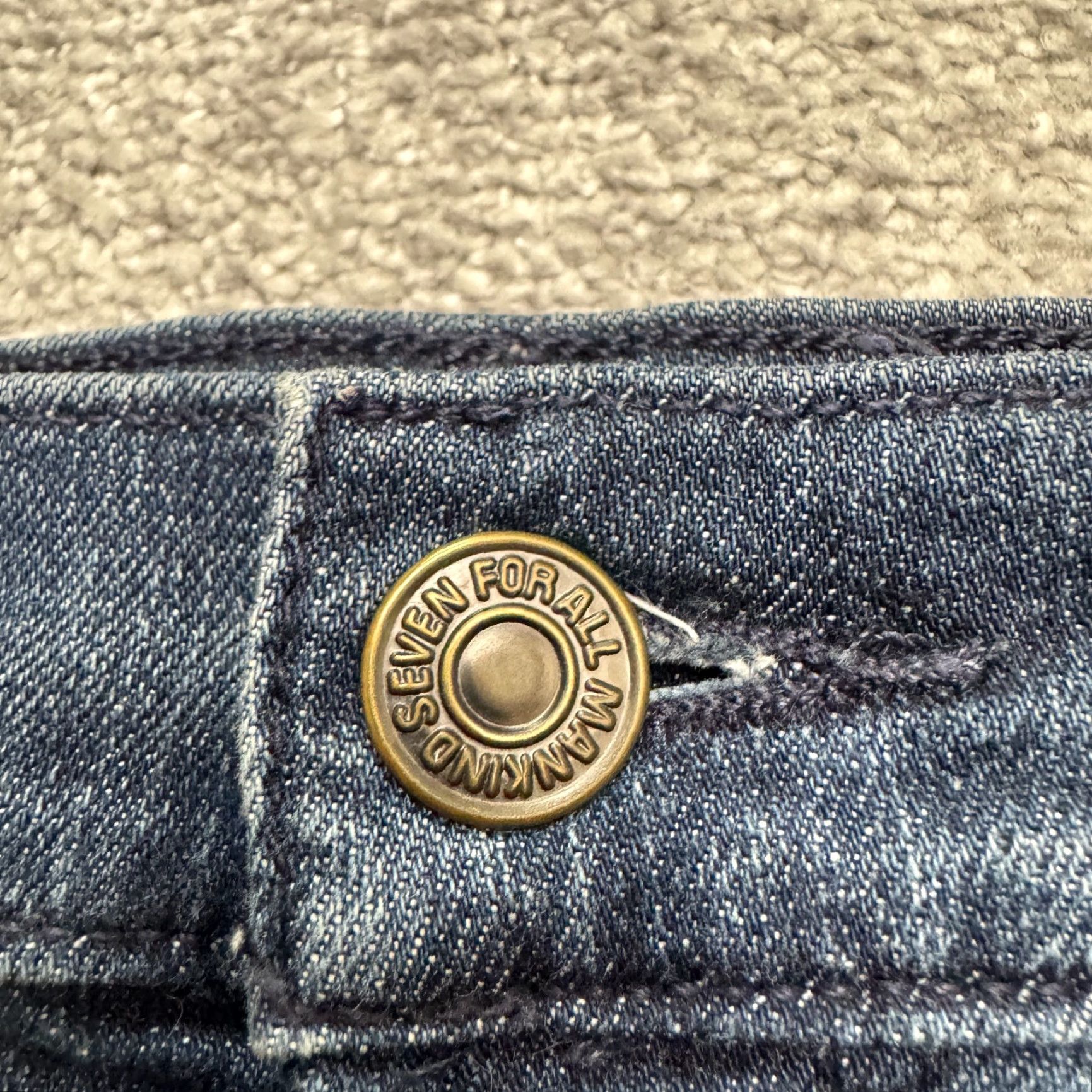 7 For All Mankind 7 For All Mankind Roxanne Straight Leg Ankle Denim Jeans Womens Blue 29 Mid Rise Jeans Size 29" - 3 Thumbnail