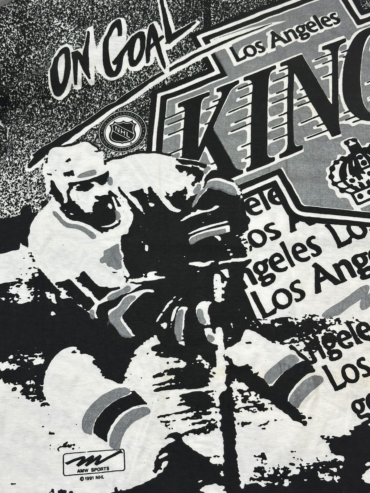 NHL Deadstock Vintage 90s LA Kings AOP Magic Johnson T’s AMW XXL Size US XXL / EU 58 / 5 - 14 Thumbnail