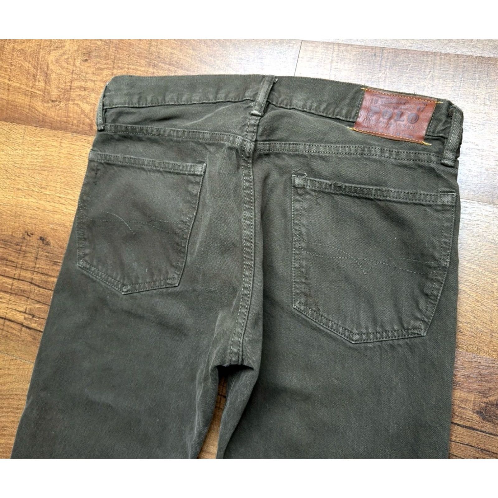 Polo Ralph Lauren Polo Ralph Lauren Varick Slim 625 Dark Olive Jeans 100% Cotton Men’s 32X34 Slim 5-Pocket Denim Jeans Mens Regular Green Size US XS / EU 42 / 0 - 2 Thumbnail