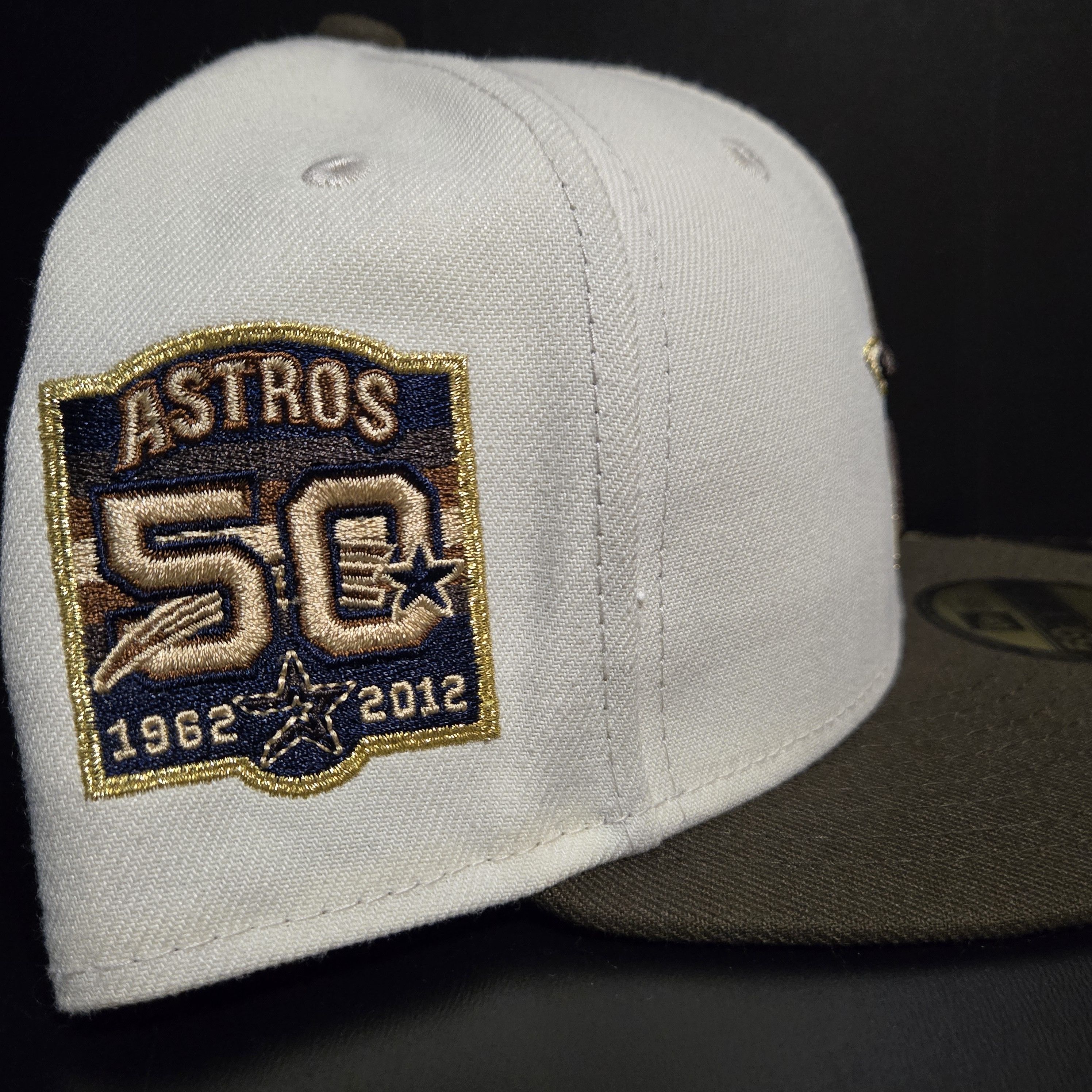 New Era 7 3/4 Houston Astros Pro Image Chrome New Era Fitted Hat Size ONE SIZE - 2 Thumbnail