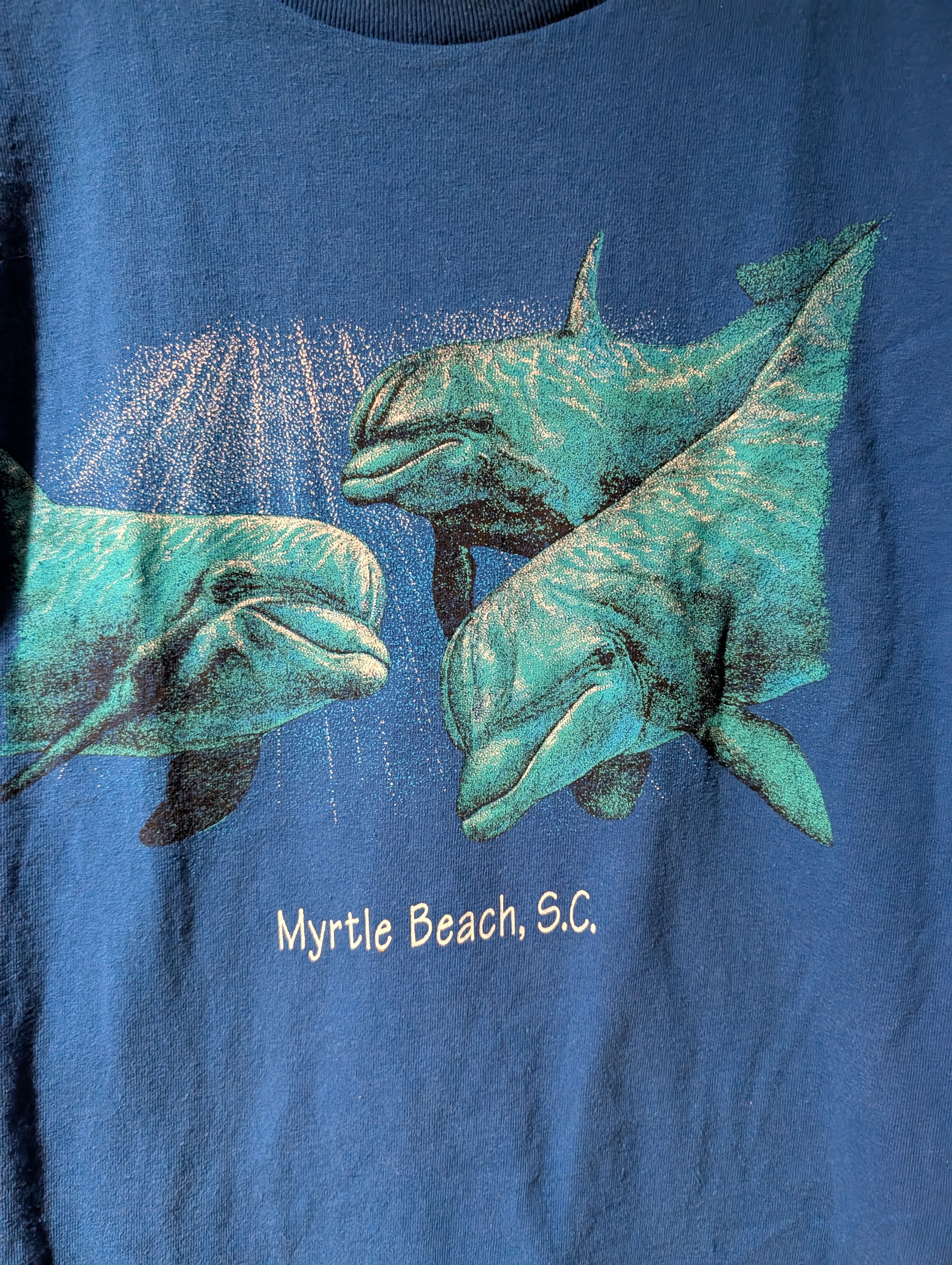 Arts & Science Vintage Y2K Dolphins Animal Nature Myrtle Carolina T-Shirt Size US XL / EU 56 / 4 - 2 Thumbnail