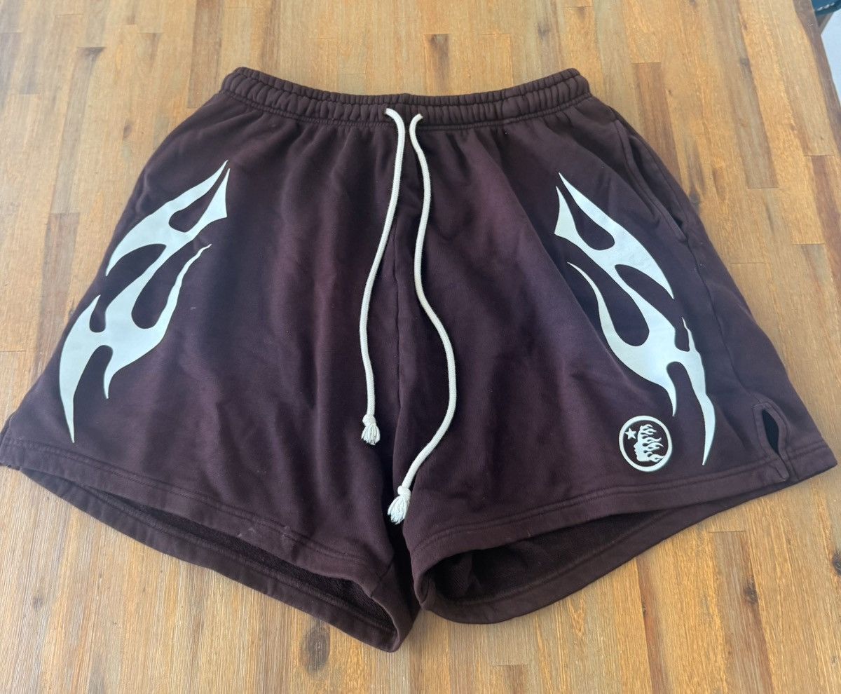 HELLSTAR Hellstar future flame shorts pink | Grailed