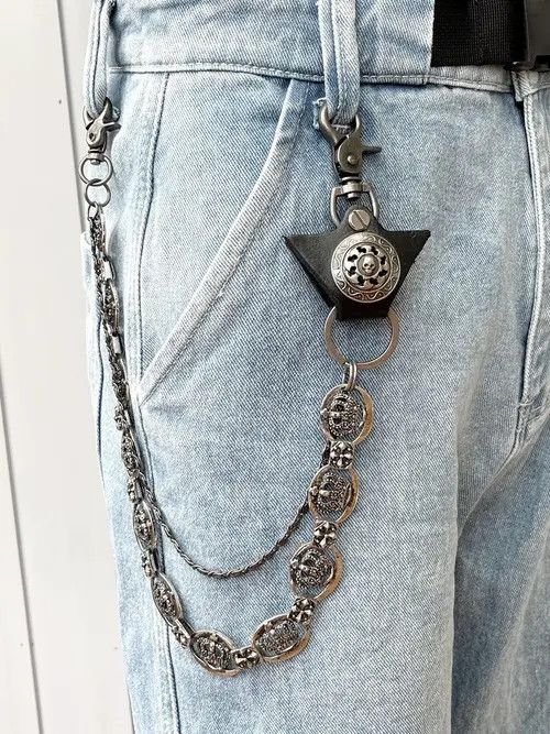 Jewelry Kuriyama x Haya Skull & Crown - Punk Grunge Chain Belt Size ONE SIZE - 8 Thumbnail