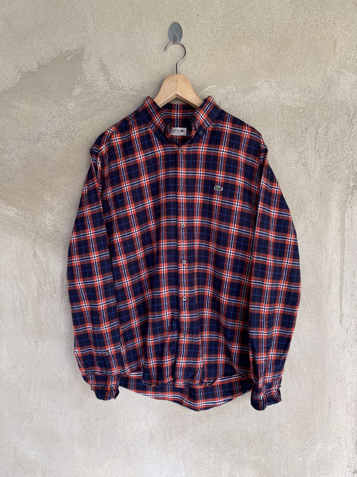 Lacoste Vintage Lacoste Small Logo Plaid Tartan Flannel Shirt Size US M / EU 48-50 / 2 - 2 Thumbnail