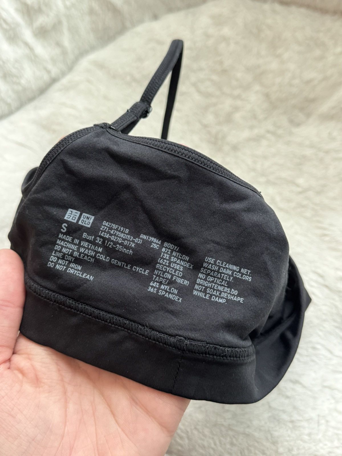 Uniqlo Uniqlo black triangular bralette with adjustable straps Size S / US 4 / IT 40 - 4 Thumbnail