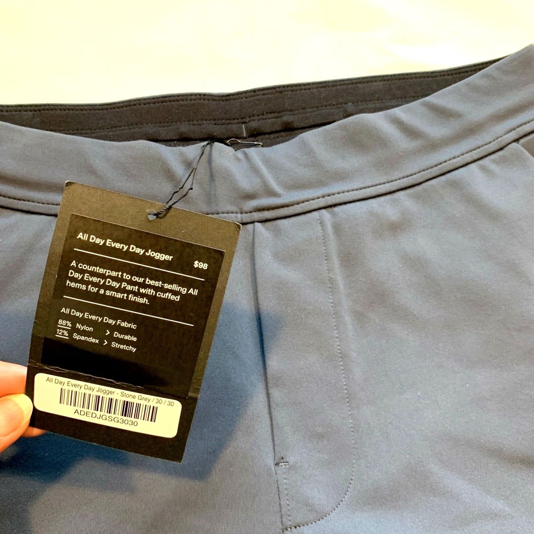 Vintage Public Rec All Day Every Day Jogger Sweat Pant Nylon Stretch Waist 30/30 Gray Mens Pants Jogger Sports Athleisure Golf Travel 30-30** Size US 30 / EU 46 - 5 Thumbnail