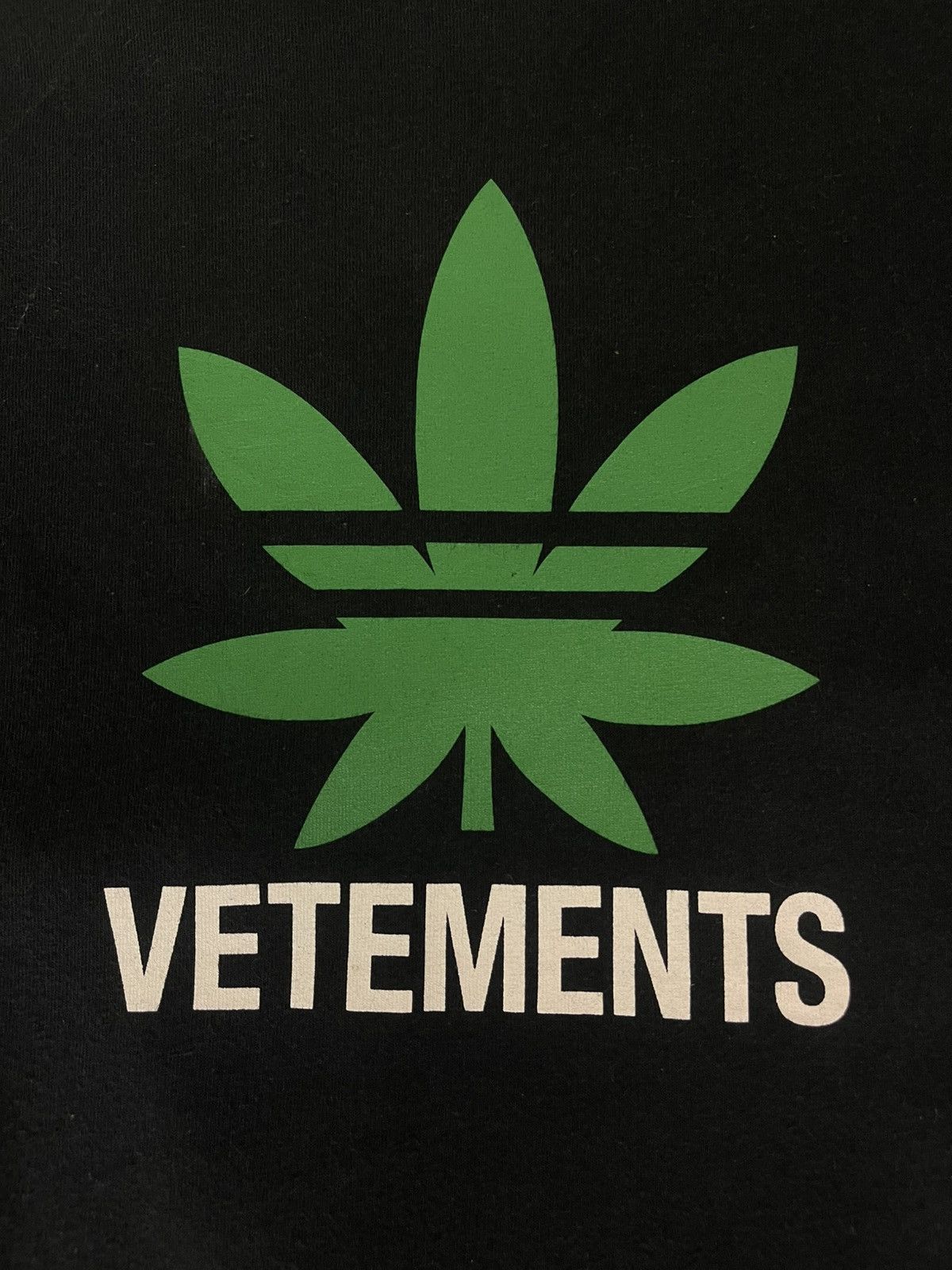 Ss2020 Vetements layered weed adidas parody oversized tee